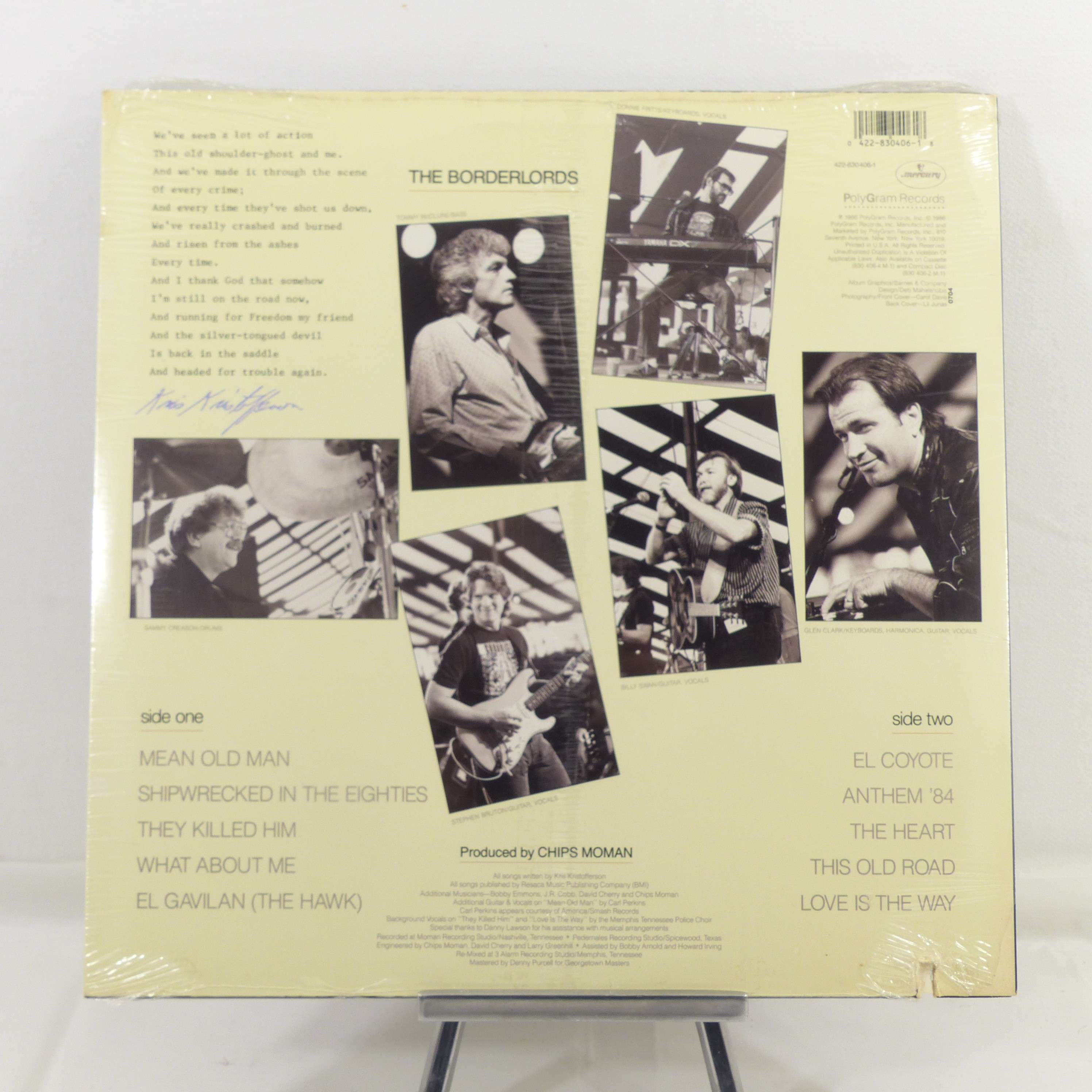 Voir photo 3 de Vinyle 33T Kristofferson And The Borderlords / Repossessed - Mercury 1987 Vinyle 33T Kristofferson And The Borderlords / Repossessed - Mercury 1987 - Vue 3 -