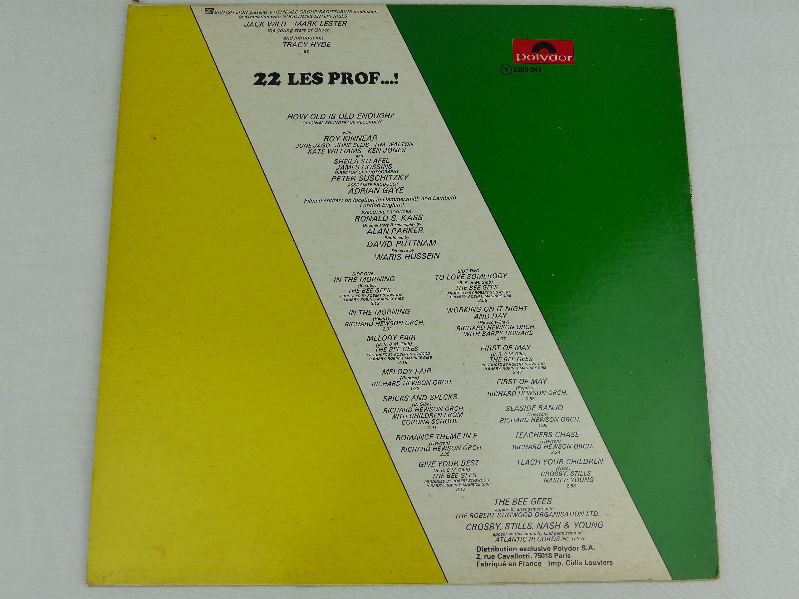 Vinyle 33 tours – Bee Gees – 22 Les prof – Bande originale film État correct - Vue 5 - 