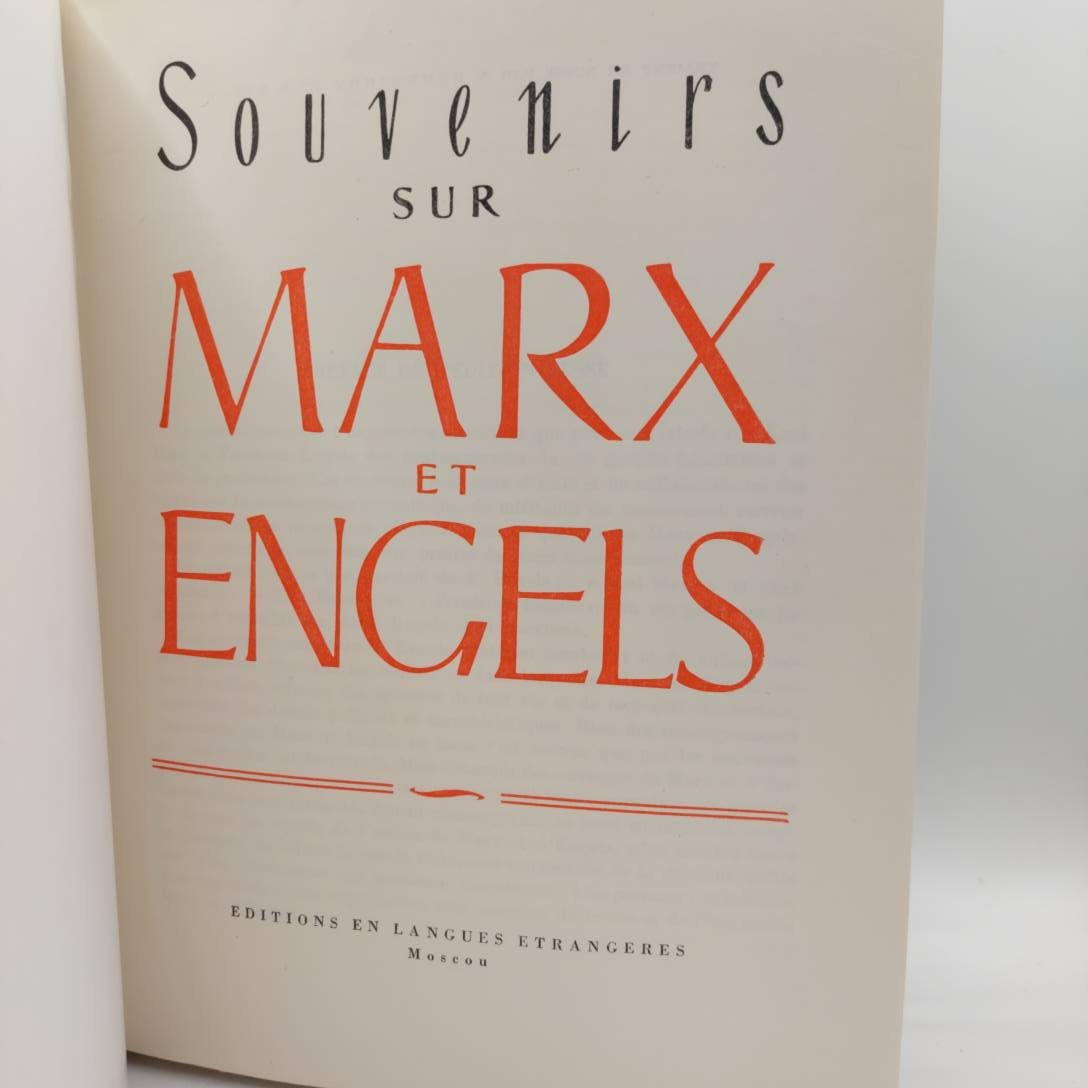 Souvenirs sur Marx et Engels. Collectif. Editions en Langues Etrangères Moscou.  - Photo 1