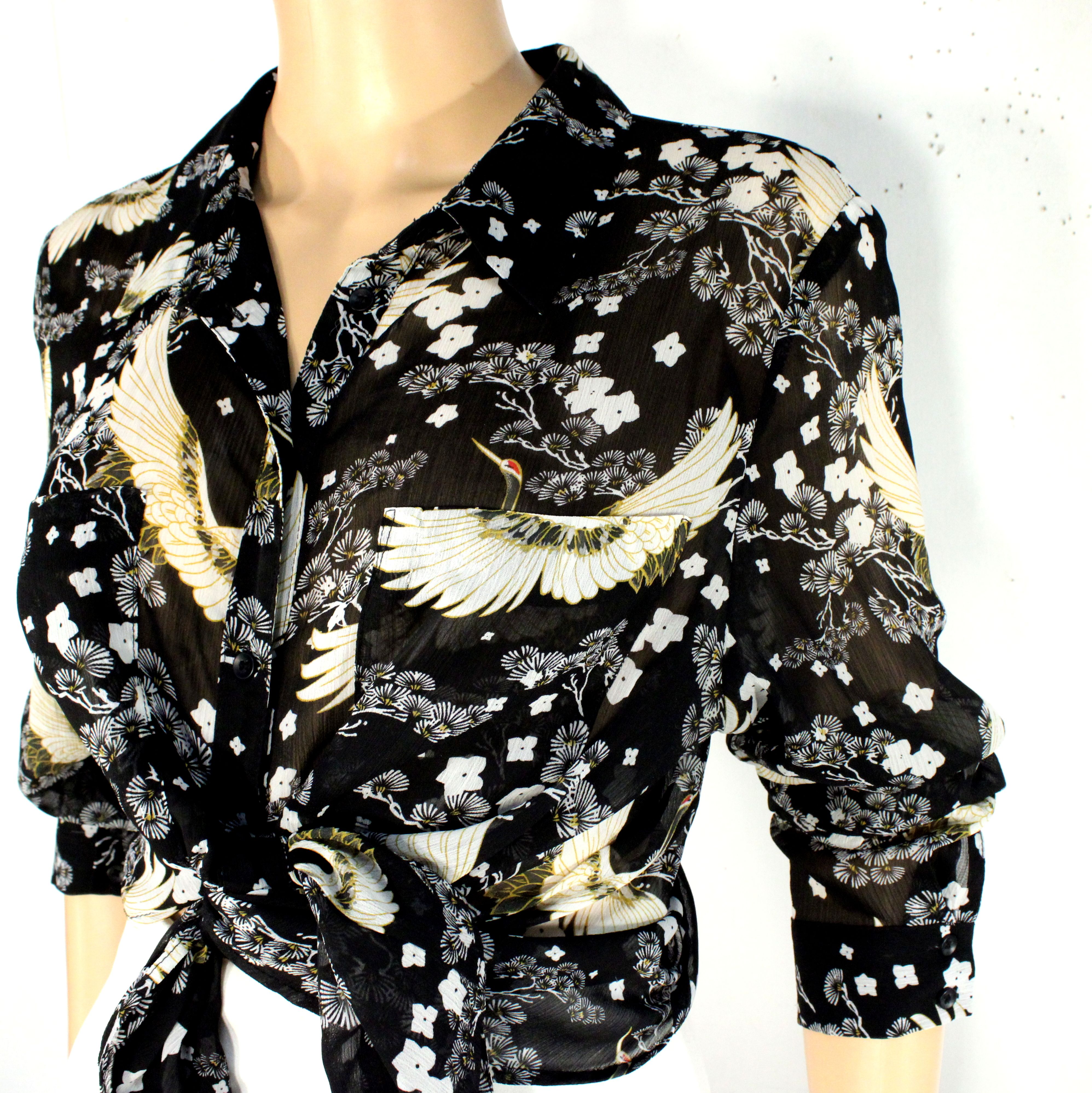 Chemise Noire & Blanche PROMOD Estimée Taille Unique - Photo 4