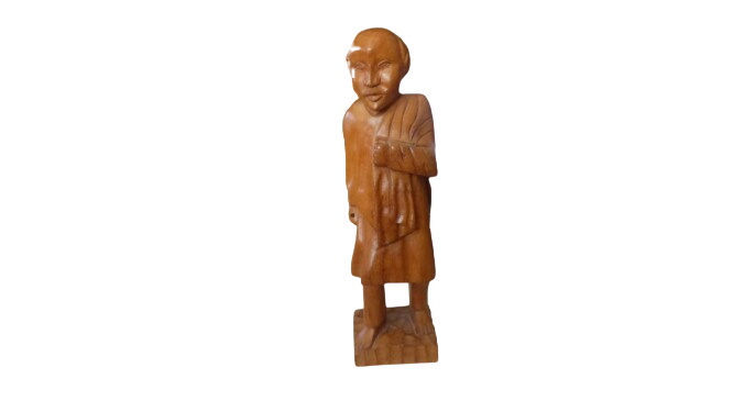 Statuette en bois - Homme Asiatique - Photo 0