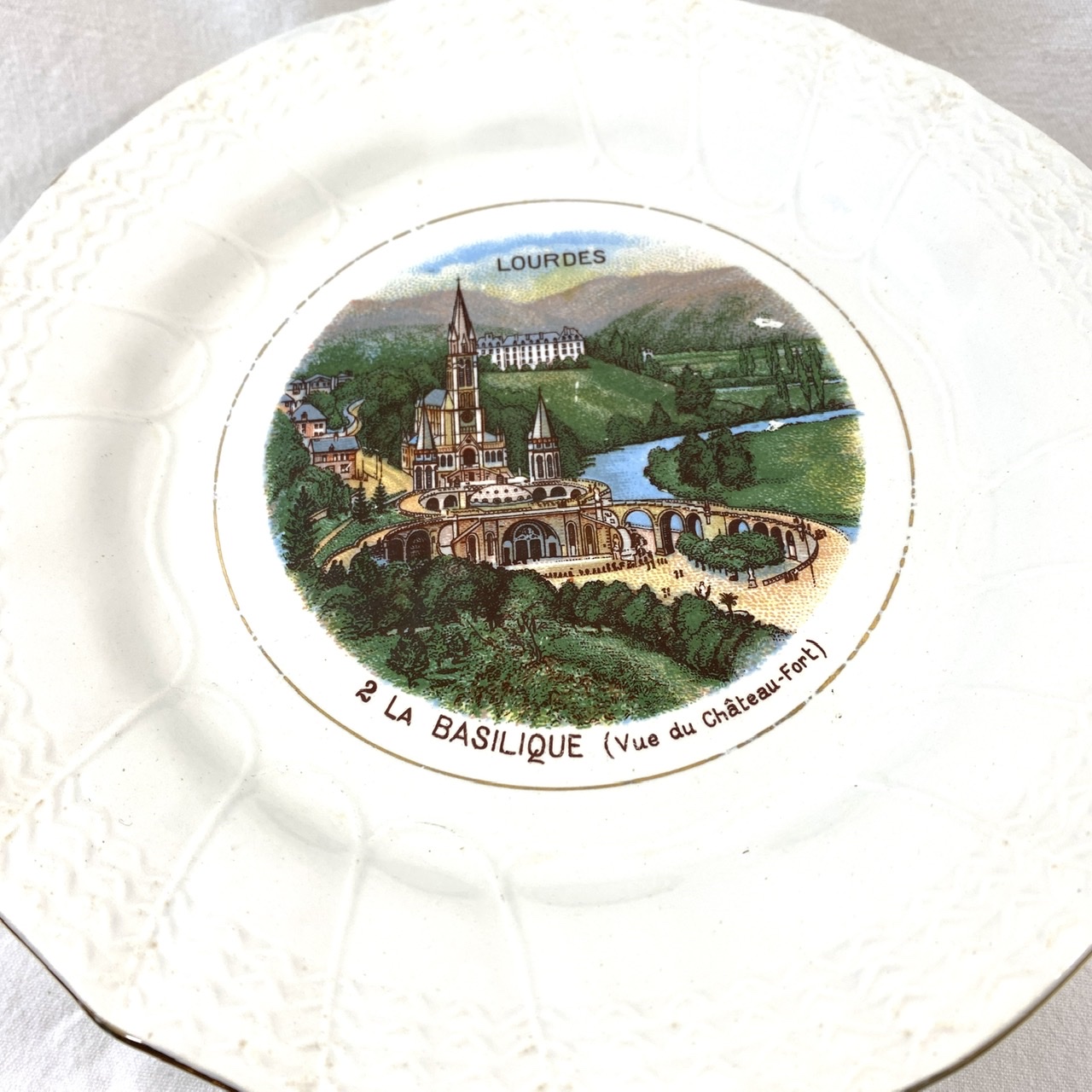 Lot de 10 assiettes - Sarreguemines thème Lourdes - Bon état - Photo 2