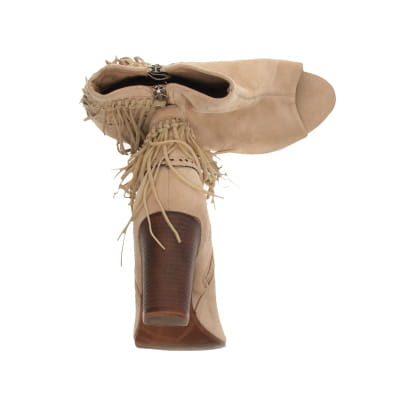 Bottines beiges à talons 10 cm - femme - Top Or - pointure 41 - Photo 2