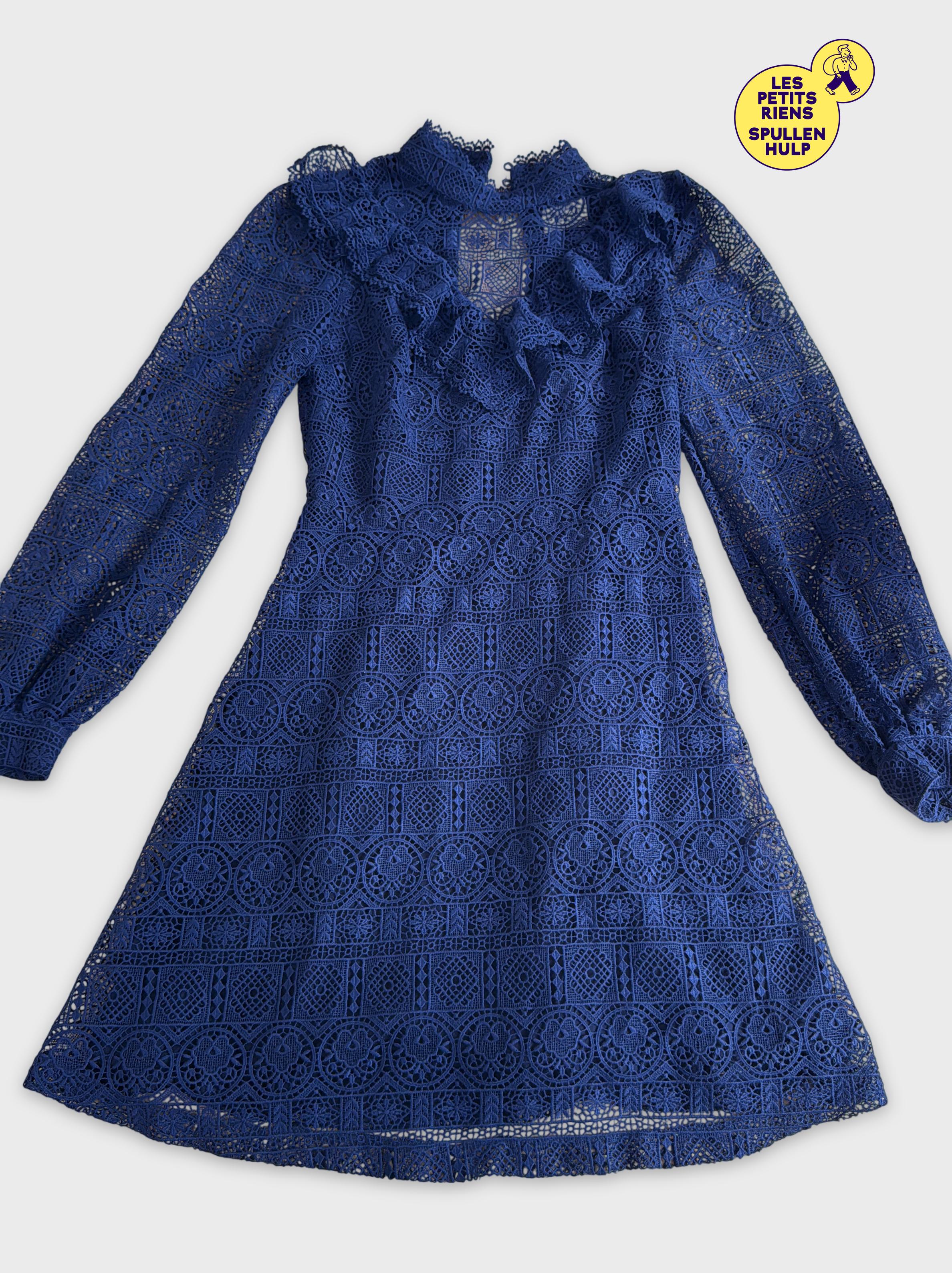 Robe bleu dentelle  - symbiose collection - Modalova
