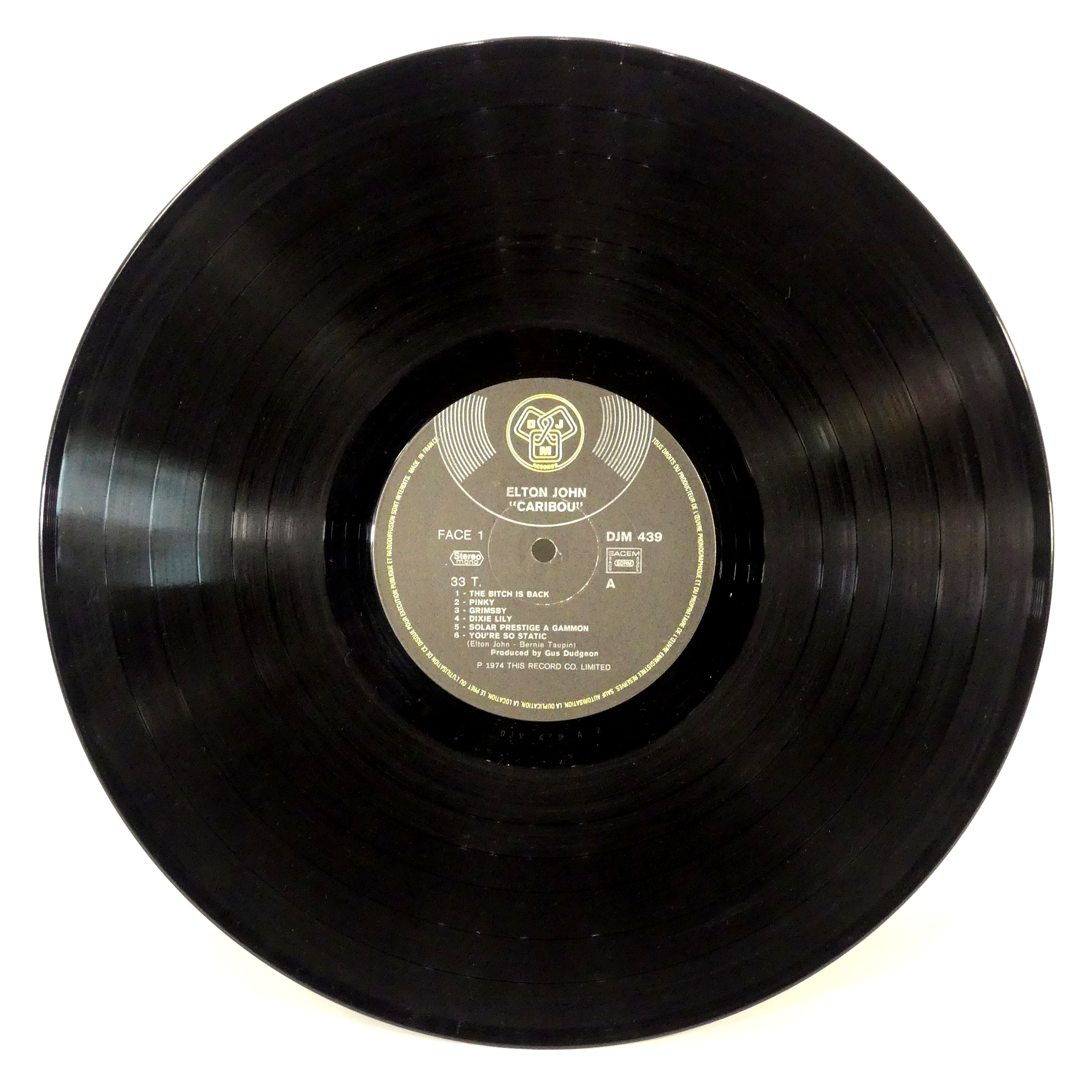 Vinyle - Elton John - Caribou - 1974 Bon état - Vue 5 - 