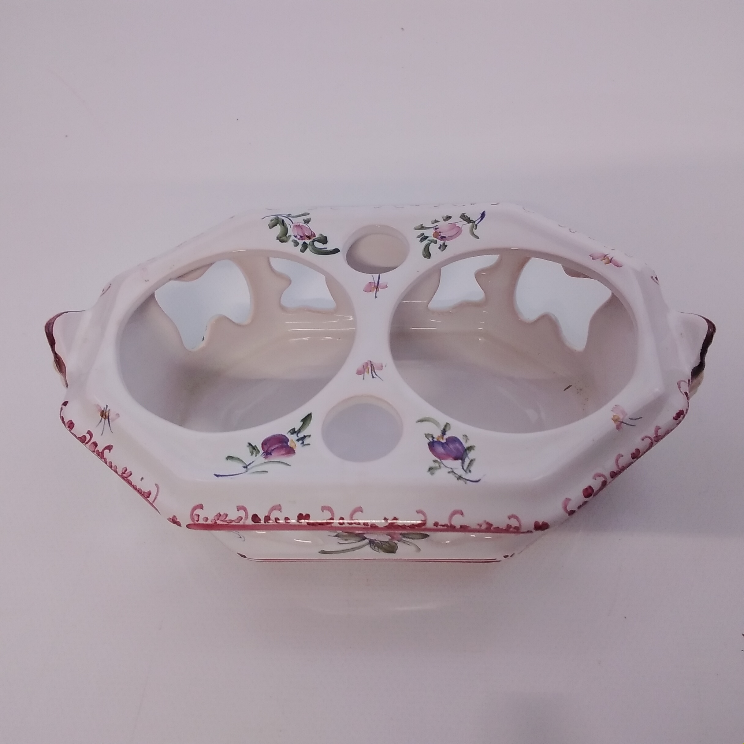 huilier et vinaigrier avec son serviteur Faïence Moustier - Bon état - Photo 3