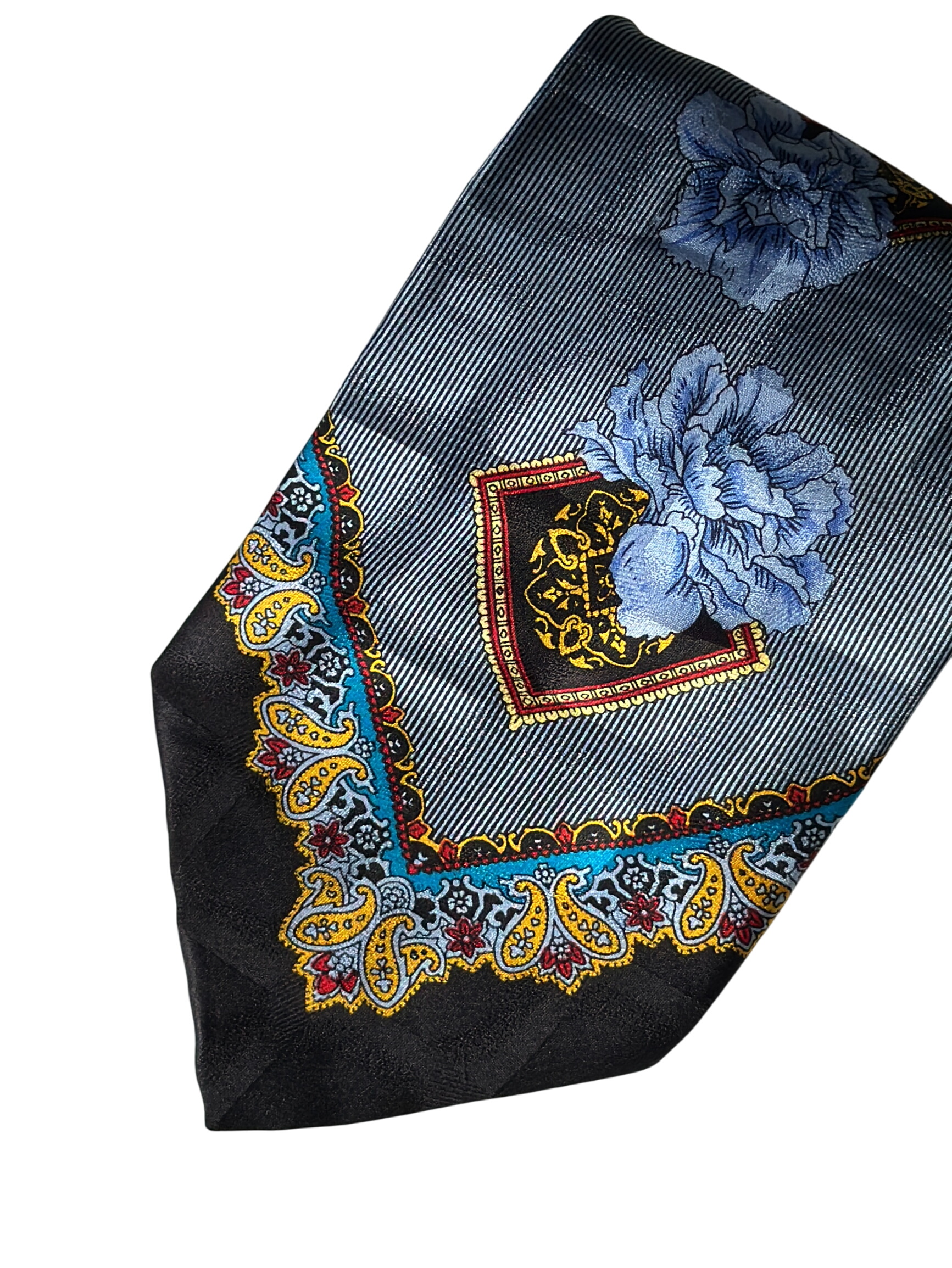 Cravate Christian dior en soie 👔 motif floral et paisley - Photo 1
