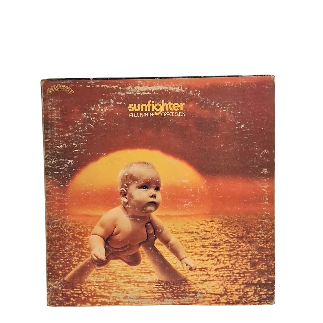 Album Paul Kantner et Grace Slick " Sunfighter" en vinyle 33t  -  reconditionné disponible sur Label Emmaüs
