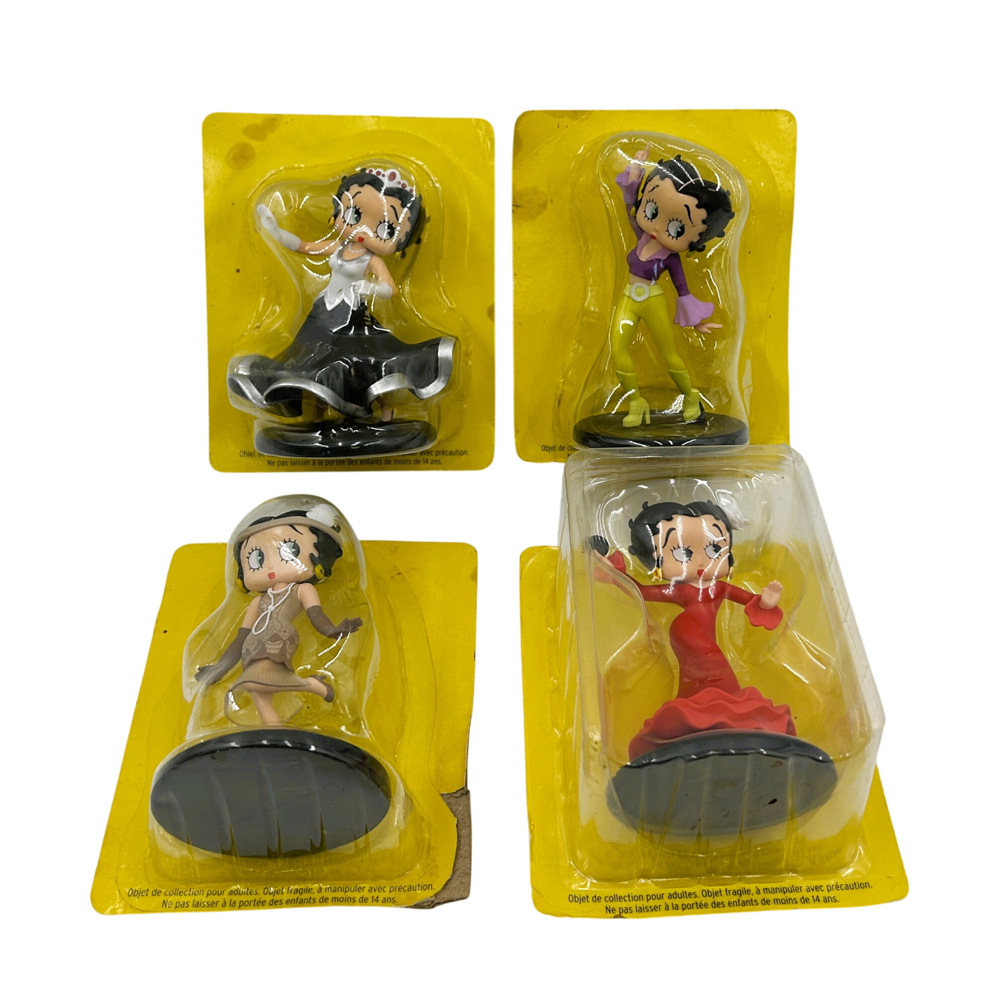 Acheter Betty Boop – Lot 4 figurines “Danse” Hachette sous blister Bon état - 28,00 € Betty Boop – Lot 4 figurines “Danse” Hachette sous blister Bon état - reconditionné disponible sur Label Emmaüs