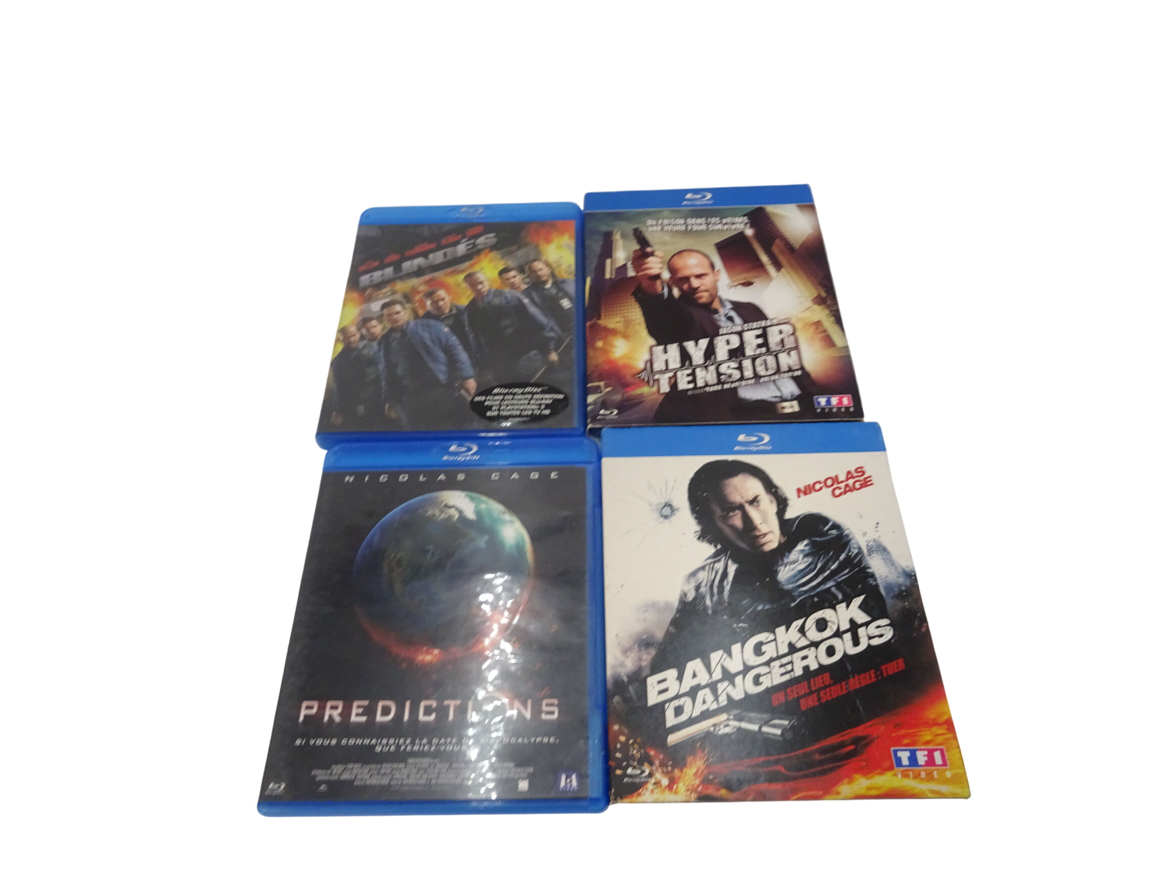 Lot Blu-ray" Blindés, Prédictions, Hyper Tension, Bangkok Dangerous"  -  reconditionné disponible sur Label Emmaüs