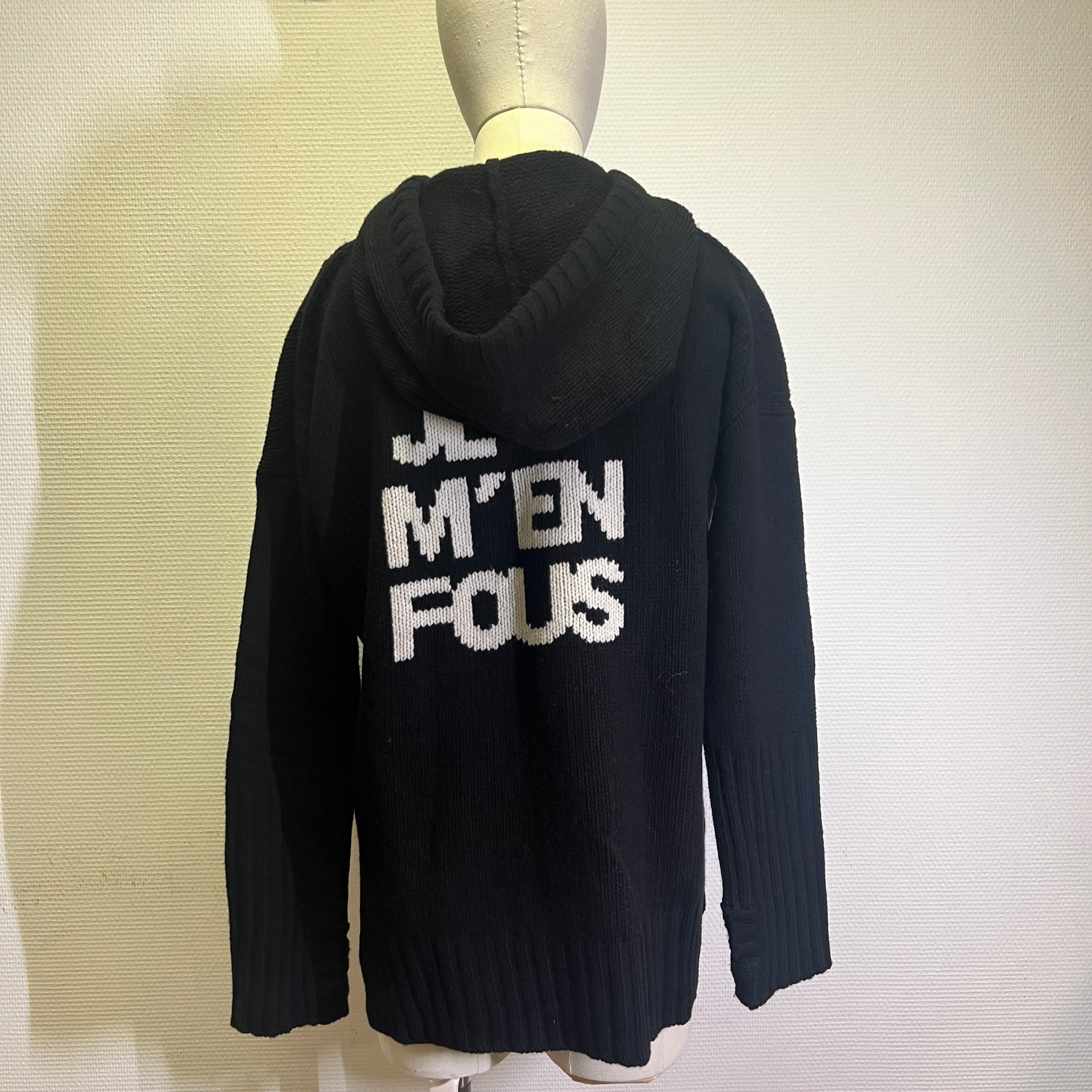 Zadig&Voltaire - Gilet "je m'en fous" noir - Laine mérinos - Femme S Comme neuf - Vue 2 - 