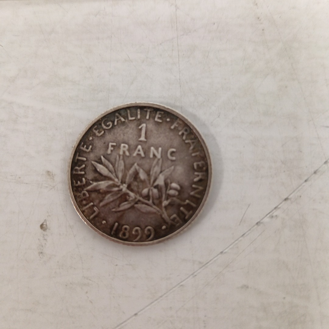 Pièce 1 franc 1899 argent Bon état - Vue 4 - 