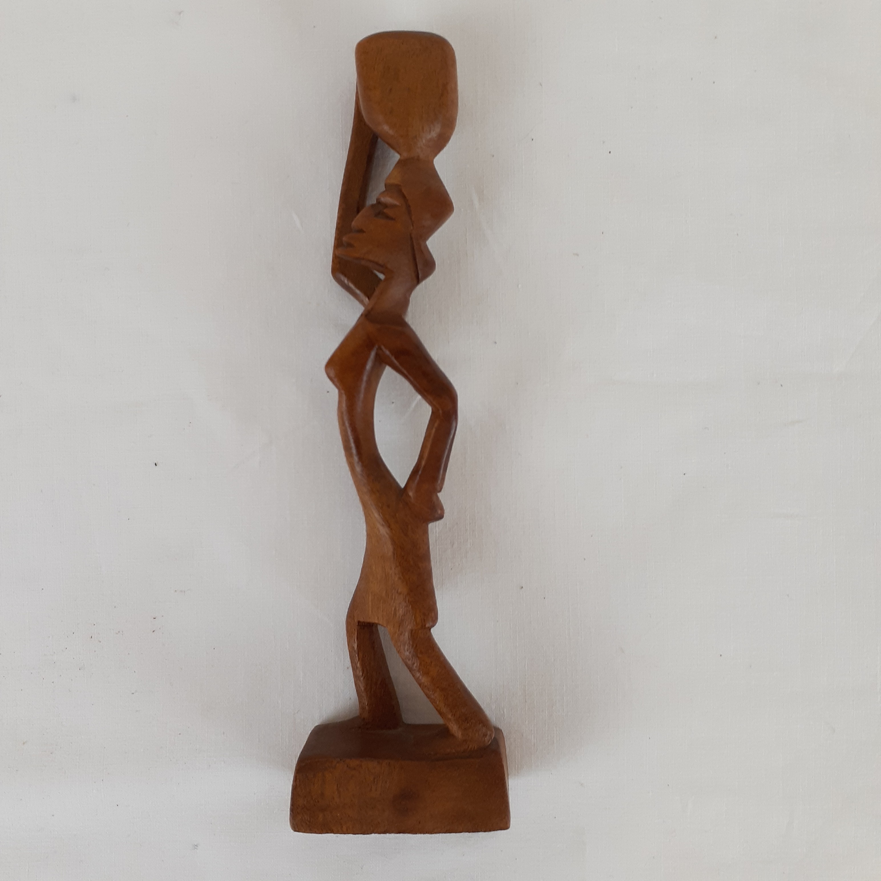 Statue en bois sculpté - style africain - Photo 3