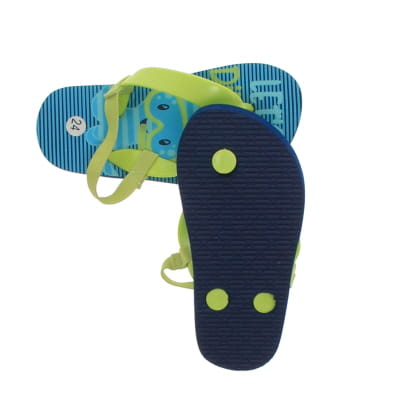 Tongs bleues et vertes imprimées - Enfant - LET'S DIVE - Pointures 24 - Photo 2