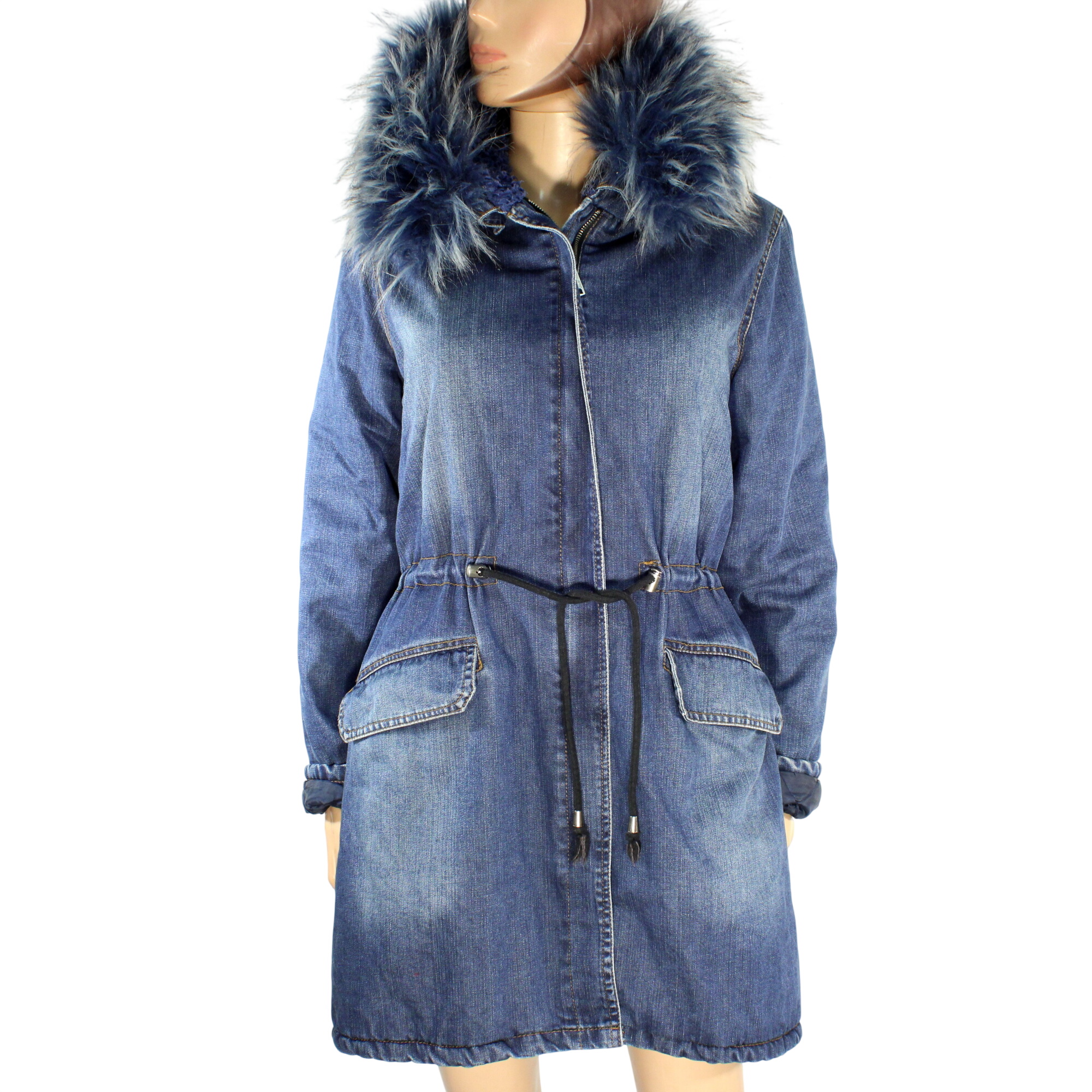 Manteau Femme Bleu Jean & Fausse Fourrure Estimée Taille Unique Bon état -  reconditionné disponible sur Label Emmaüs