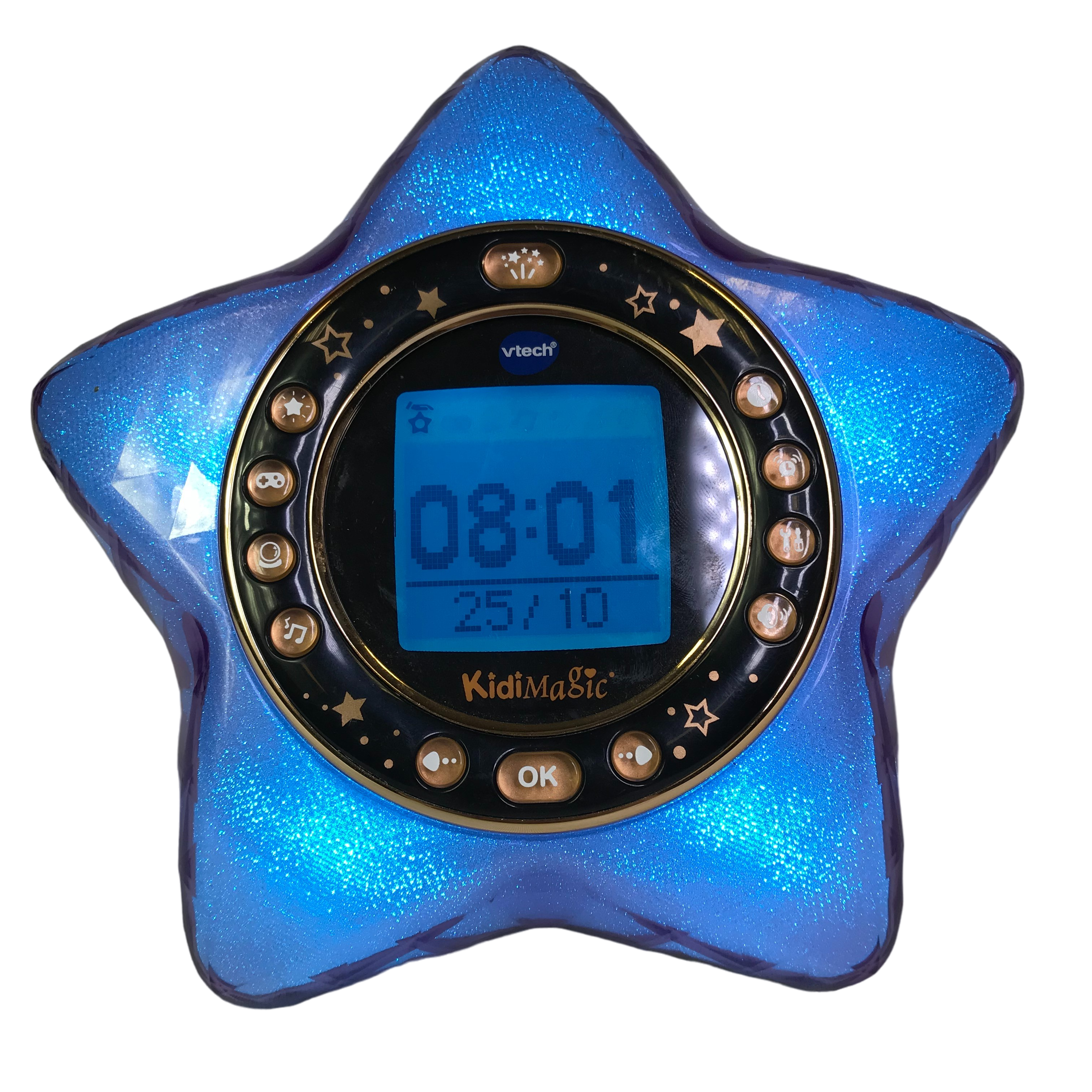 Réveil enfant Vtech KidiMagic StarLight violet - Très bon état sur Label Emmaüs