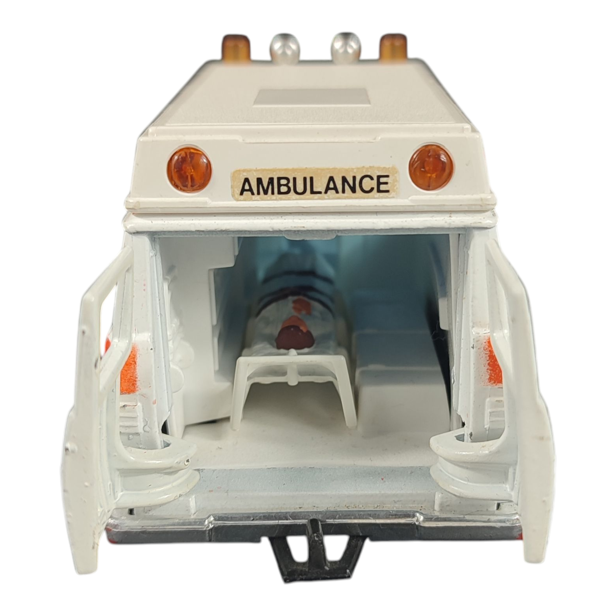 Voir photo 5 de Ambulance Matchbox Super Kings Dodge Van avec patient en civière Ambulance Matchbox Super Kings Dodge Van avec patient en civière Bon état - Vue 5 -