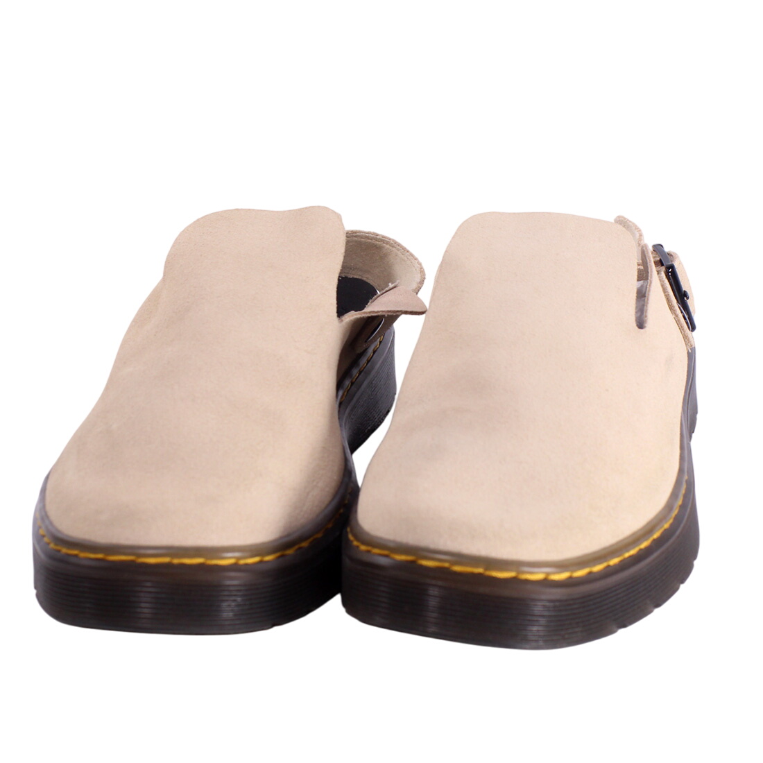 Mules unisexes T 43 en daim beige Dr Martens - Label Emmaus - Modalova