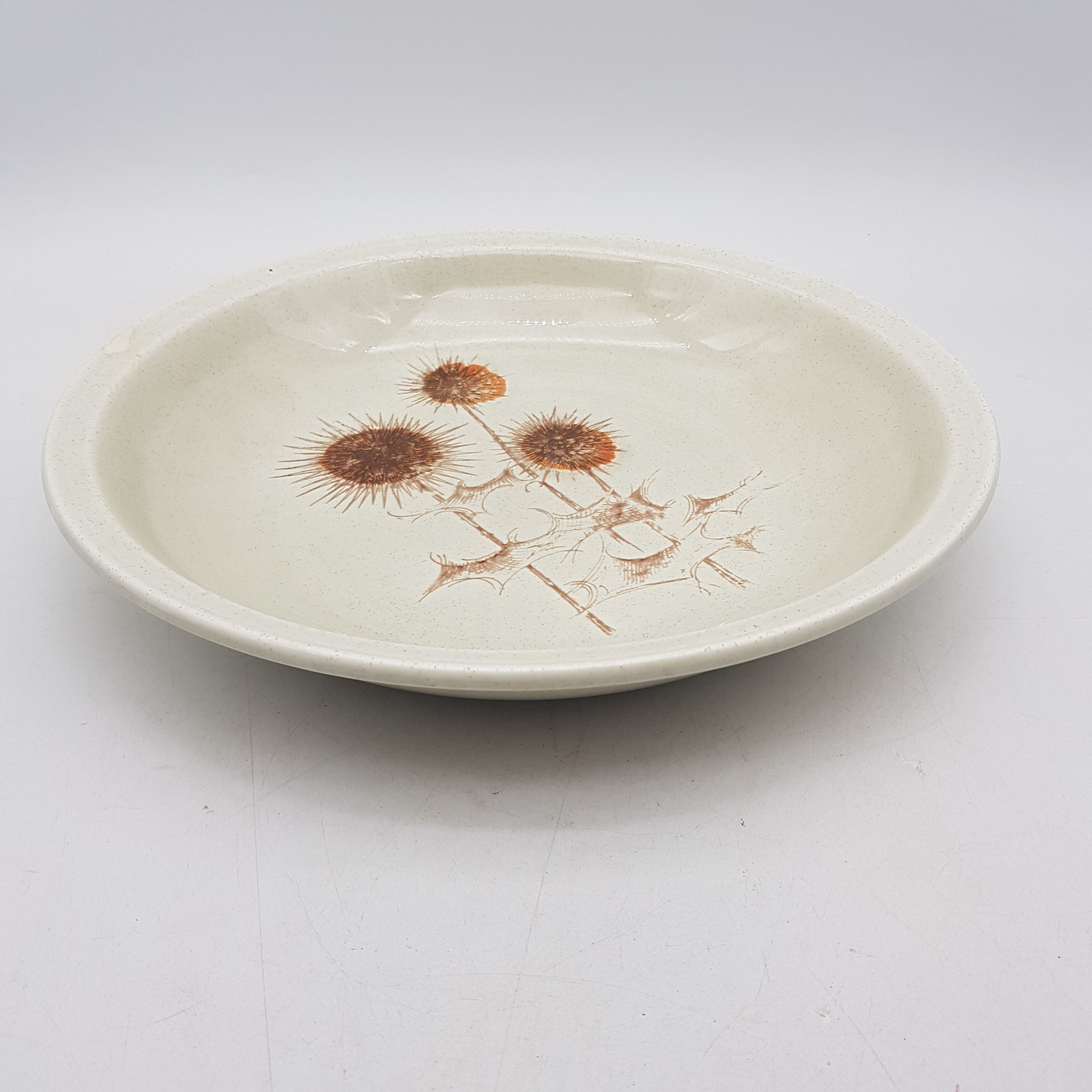 Plat rond en grès vernissé - Sarreguemines Bon état - Vue 3 - 