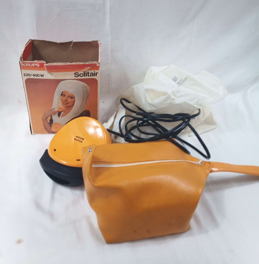 casque sèche cheveux vintage pour collectionneur - État correct sur Label Emmaüs