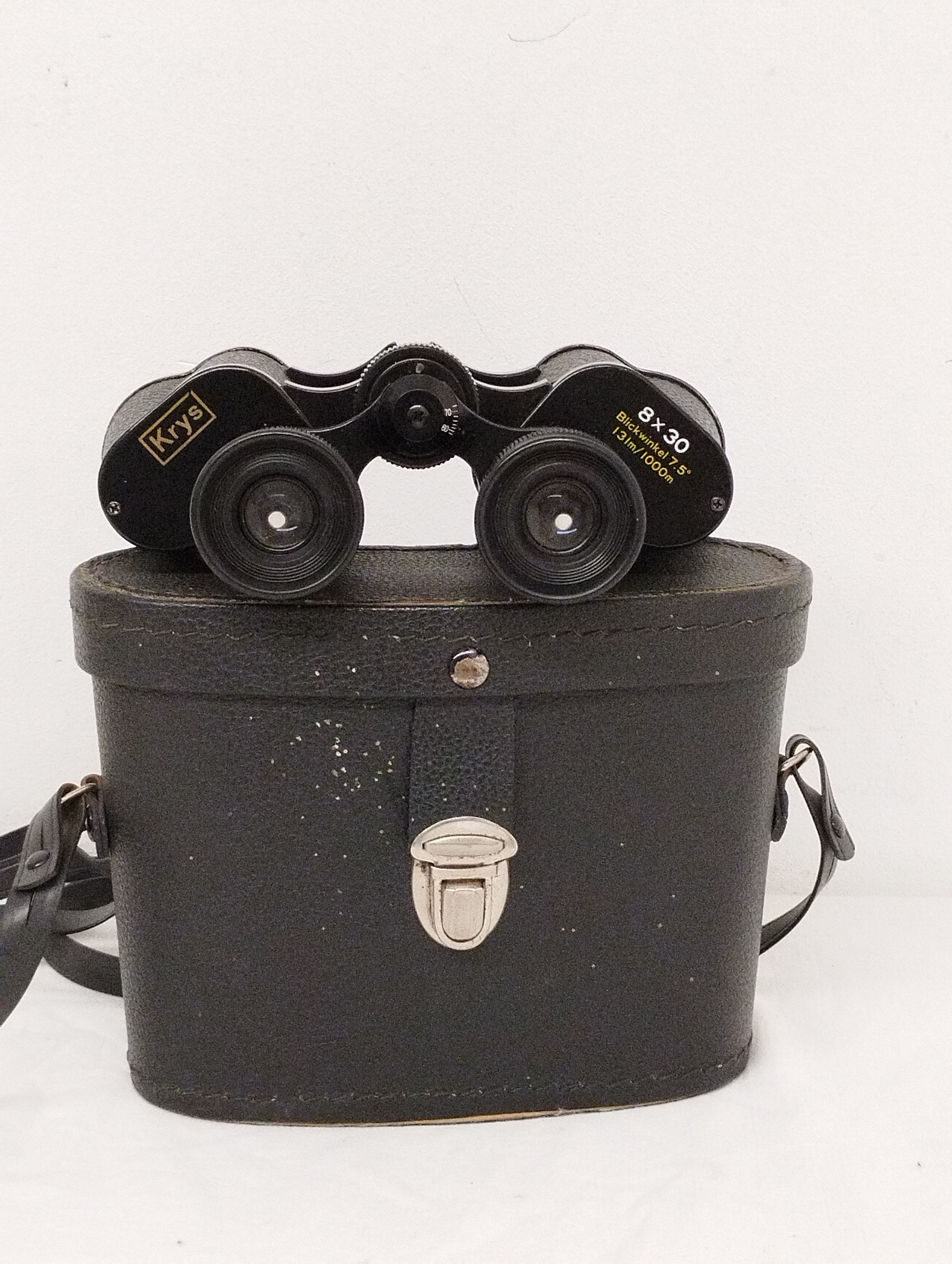 Paire de Jumelles vintage KRYS 8x 30 Blickwinkel 7.5° - 131m/1000m avec étui - Bon état - Photo 2