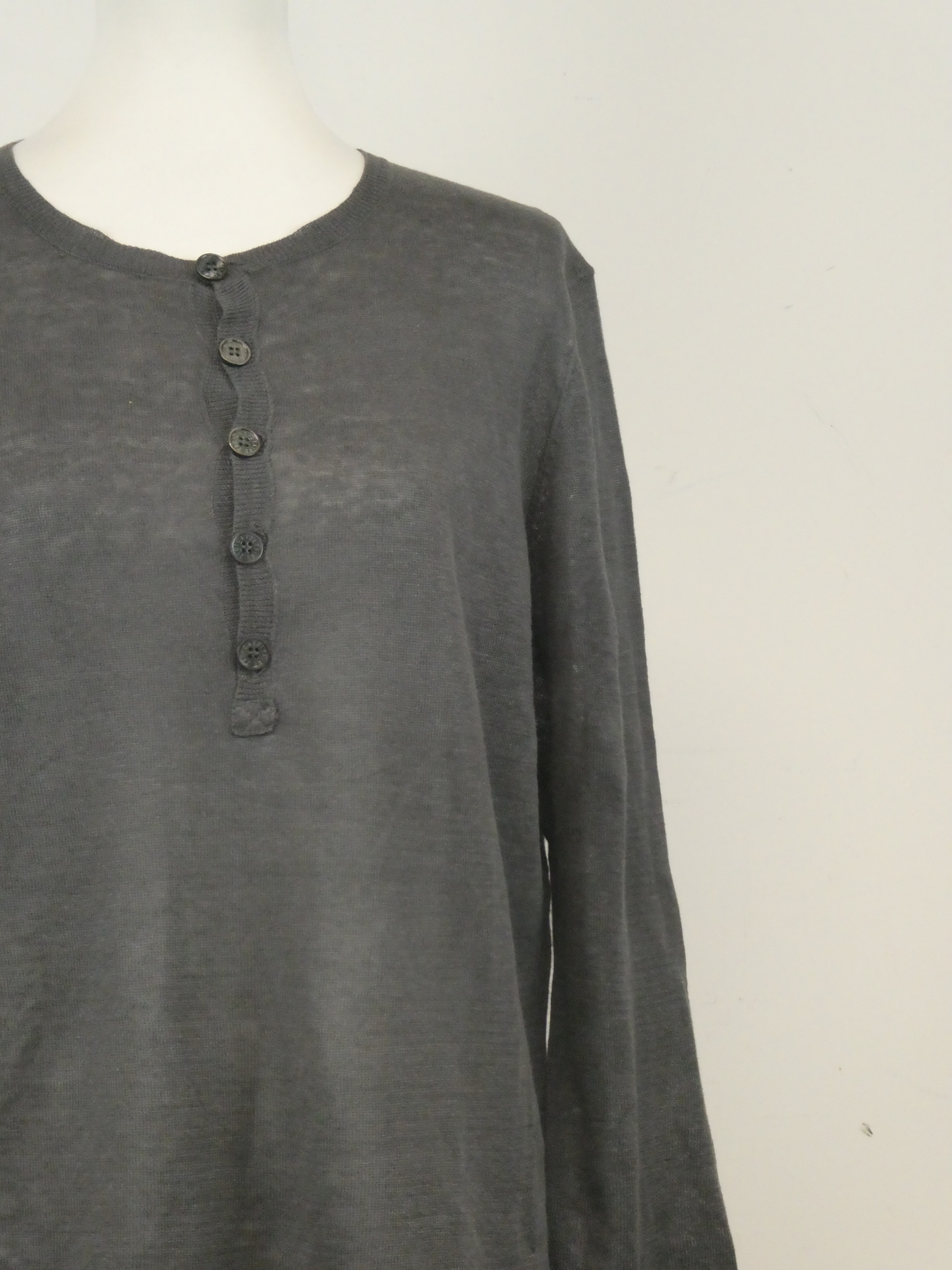 Zadig & Voltaire pull fin boutonné manches longues en lin - Taille S - Photo 8