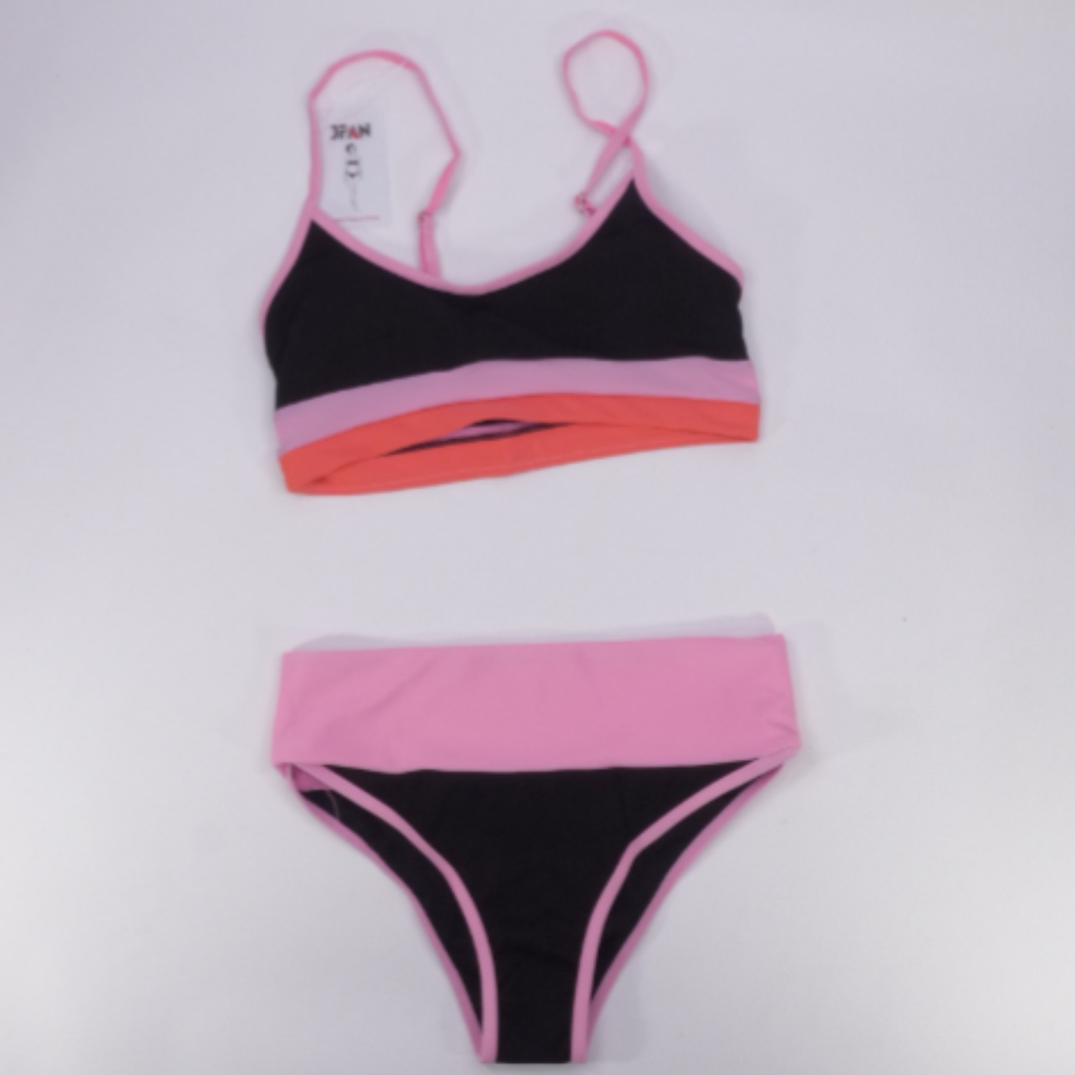 Maillot de bain 2 pieces noir et rose S - Photo 0