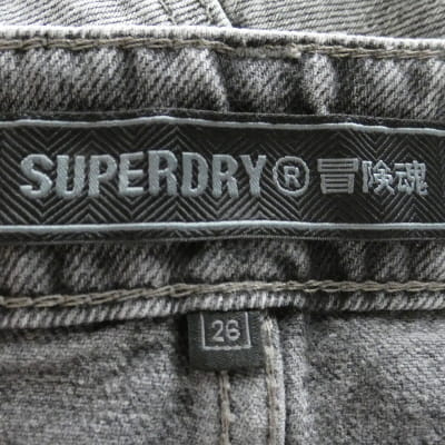 Jupe grise en jeans délavés - Femme - Superdry - Taille 36 - Photo 4