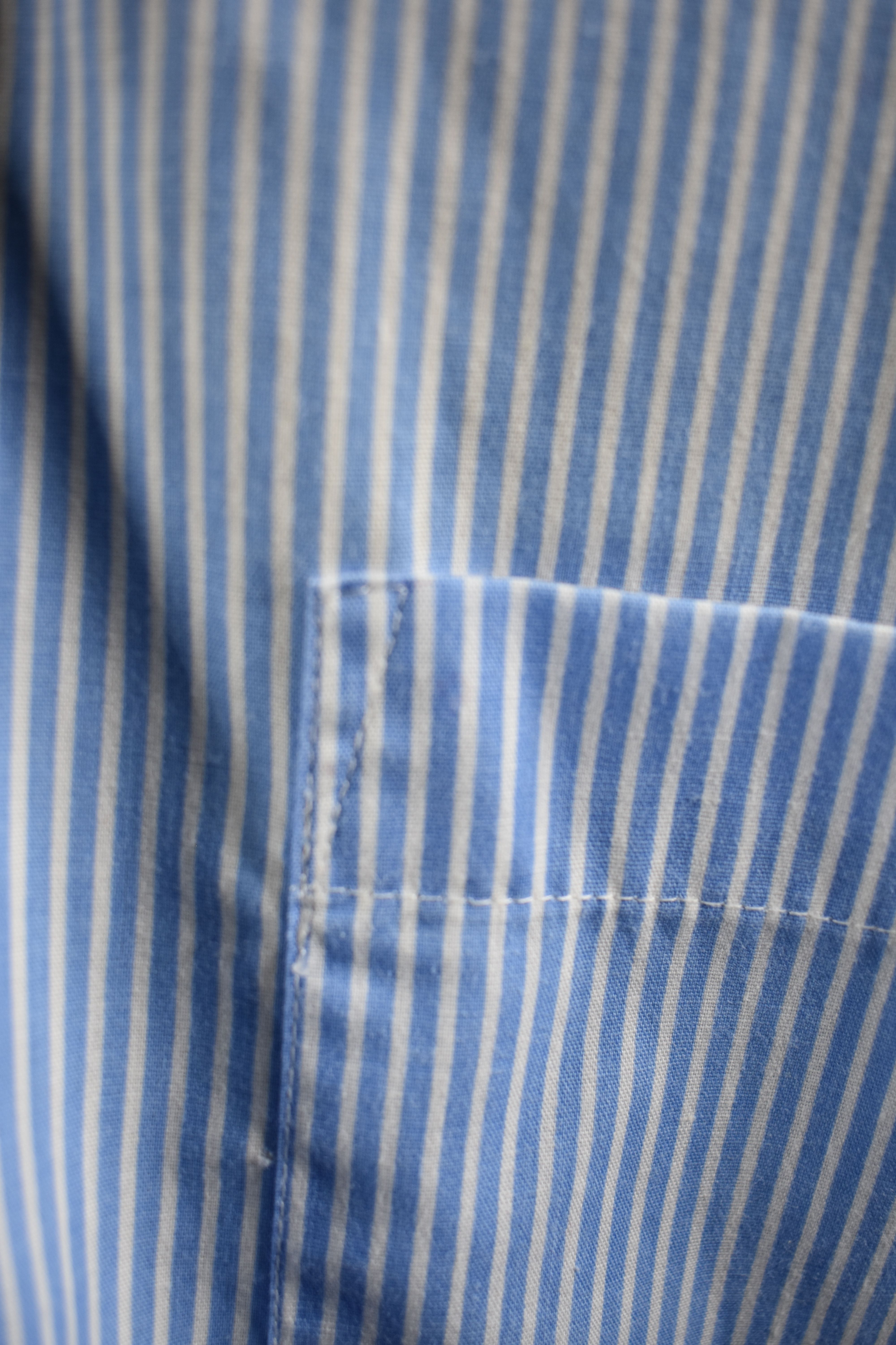 Chemisette homme à rayures blanc bleu de marque " Gil d'Auray " taille 41 / 42 Bon état - Vue 2 - 