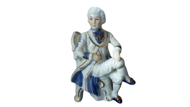 Porcelaine de Gentilhomme blanche et bleue - Photo 0