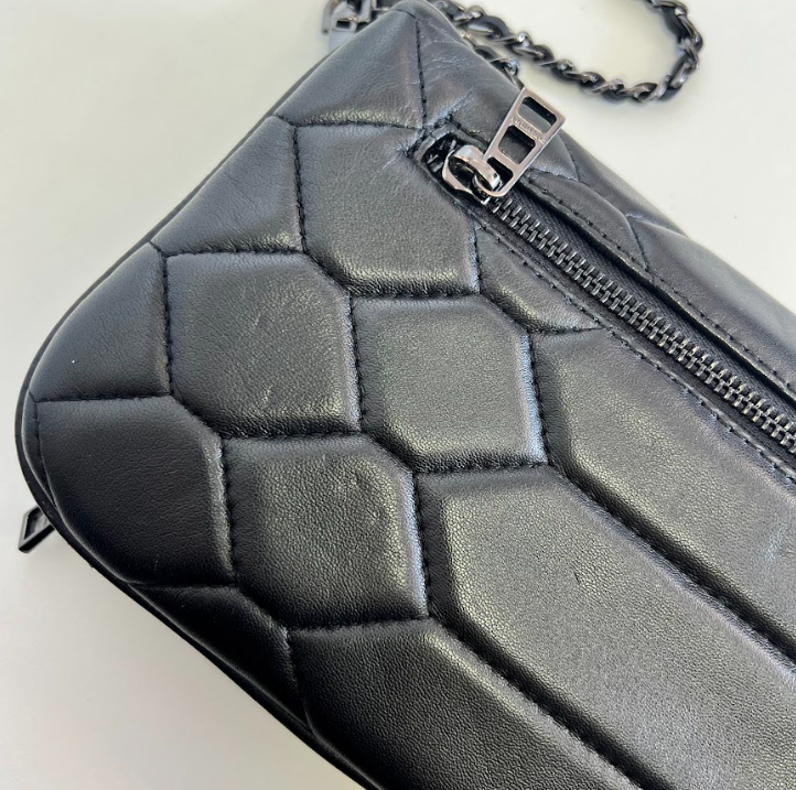 Pochette Zadig&Voltaire Rock cuir noir matelassé Bon état - Vue 4 - 