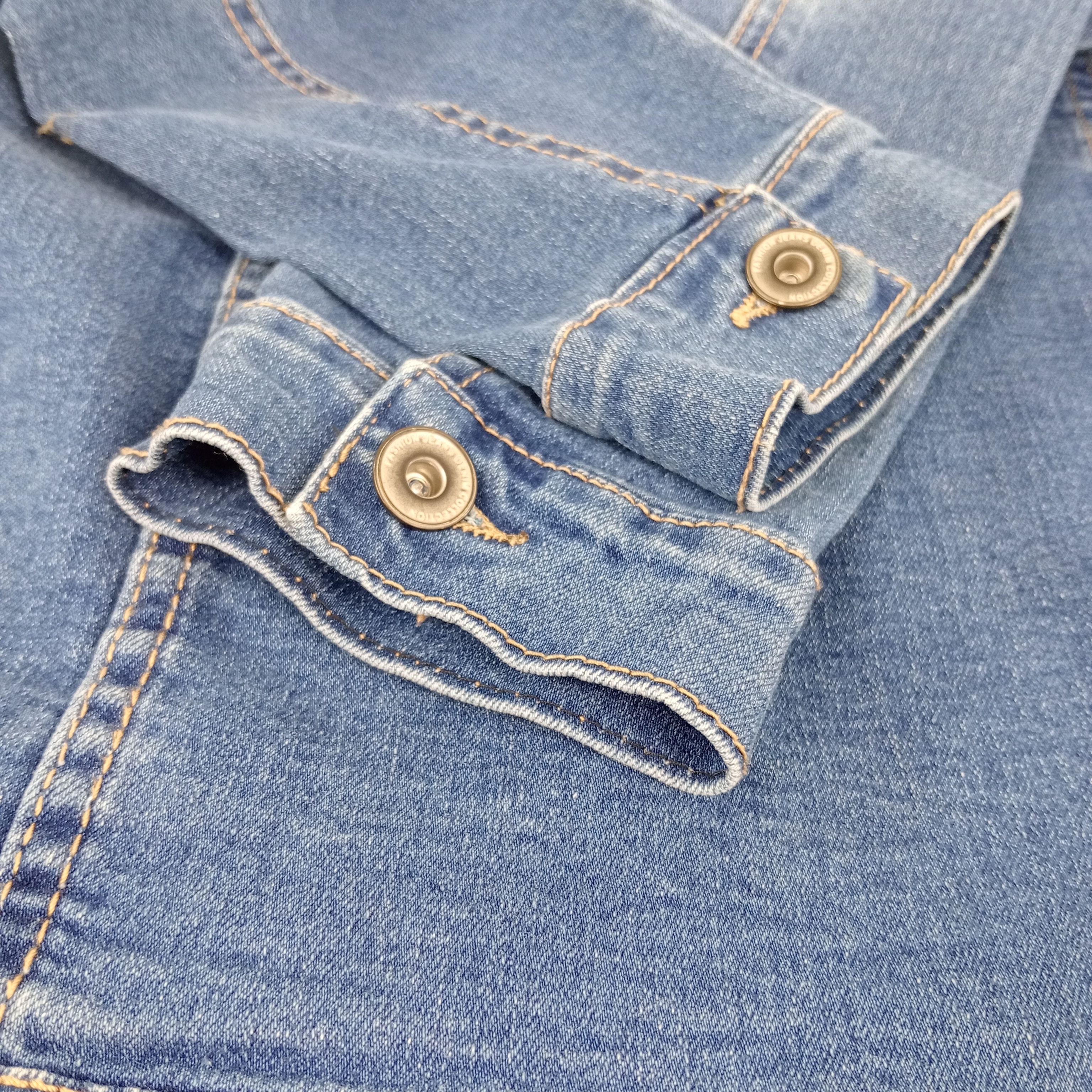 Veste en jean fille de la marque Smile Girl manches longues de couleur bleu taille 164 cm (14 ans) - Photo 6