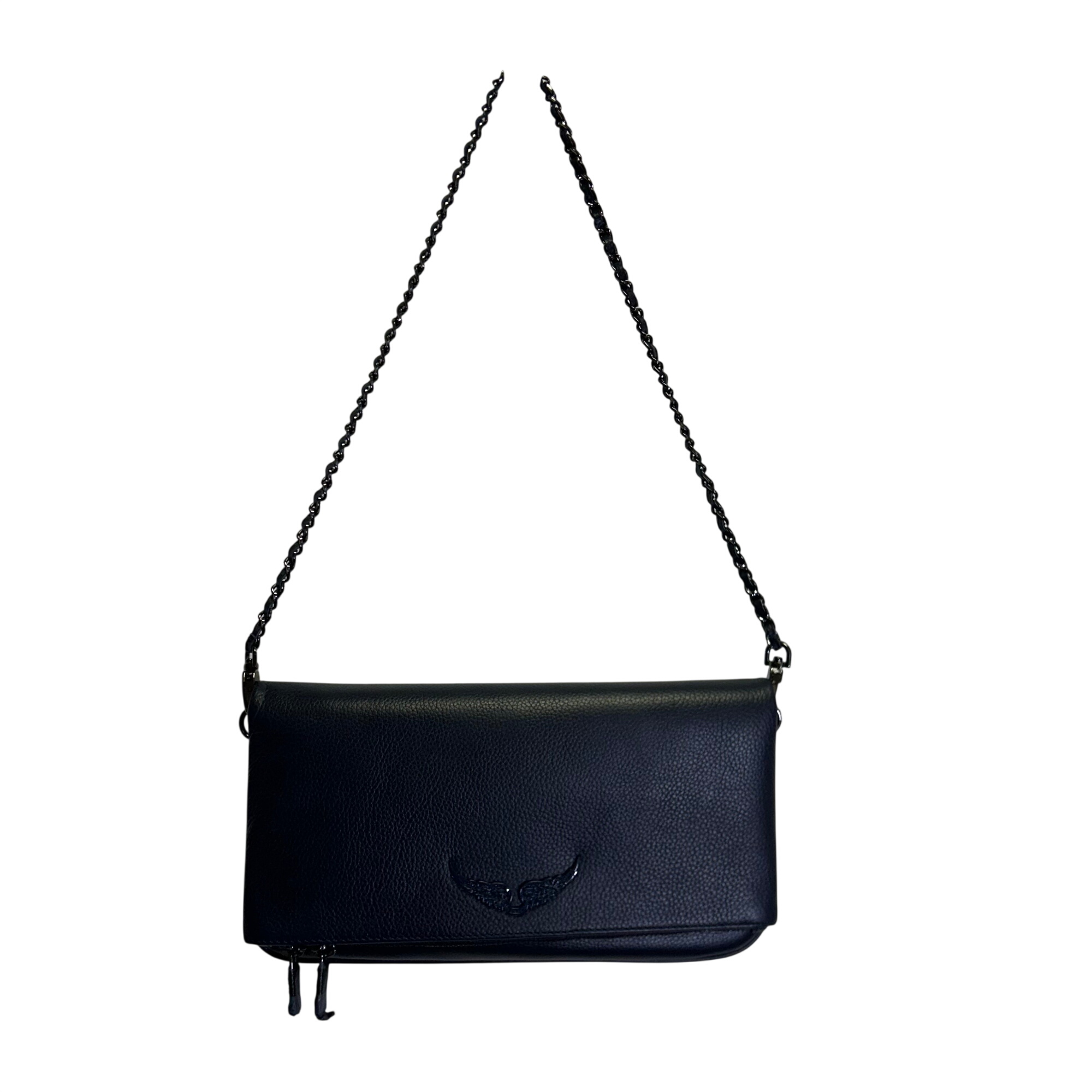 Zadig&Voltaire - Pochette rock - Cuir grainé bleu Comme neuf -  reconditionné disponible sur Label Emmaüs