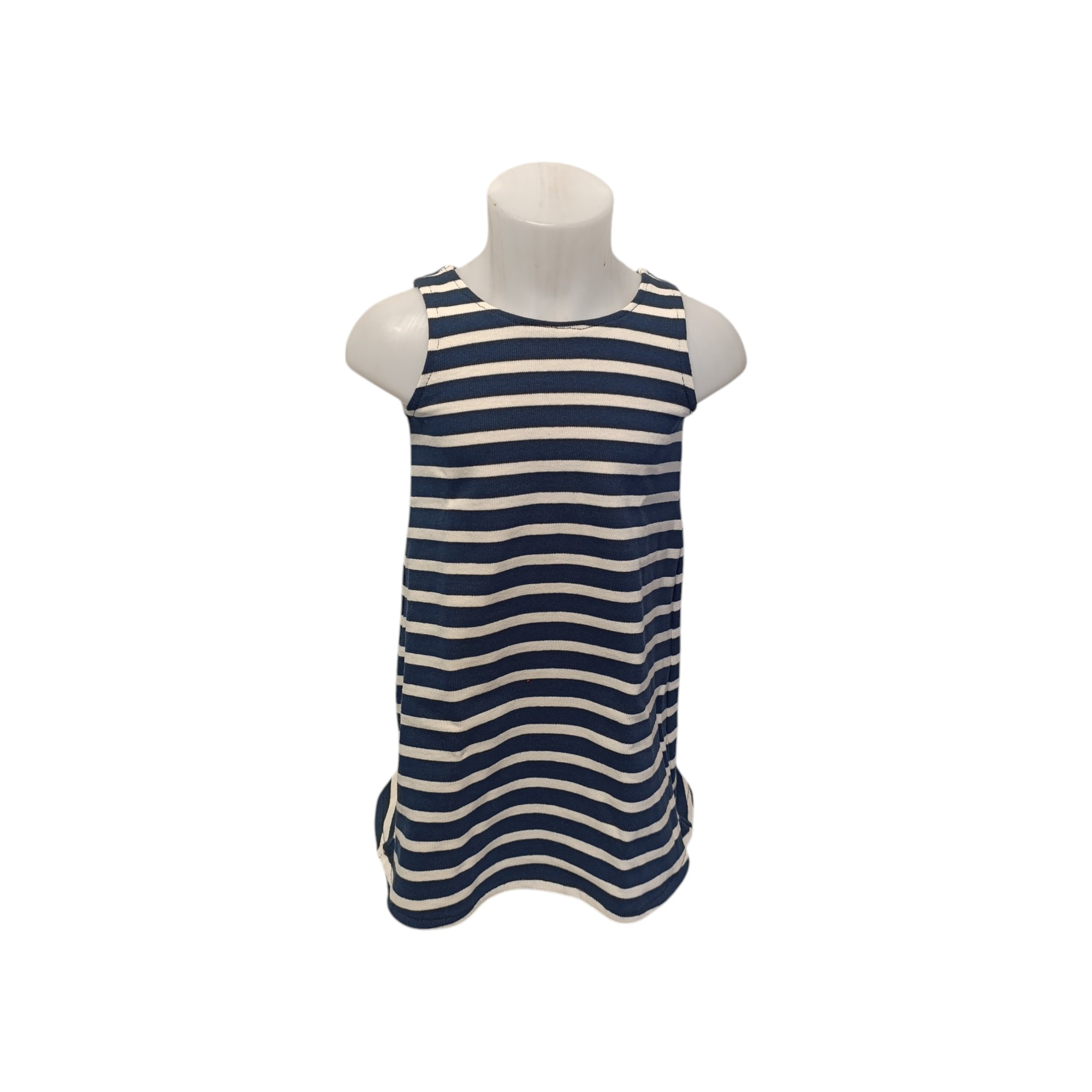 Robe bleu pour enfants (taille 2ans ), fabriqué dans notre atelier Acsomur, à partir de tissu recyclé - Photo 1