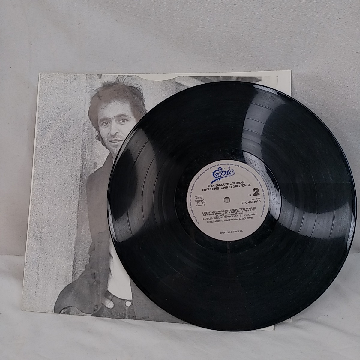Album vinyle Jean Jacques Goldman " Entre gris clair et gris foncé" Bon état - Vue 8 - 