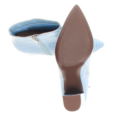 Bottine à talons bleu imprimé talon 12 cm - femme - Justfab - taille 41 - Photo 2