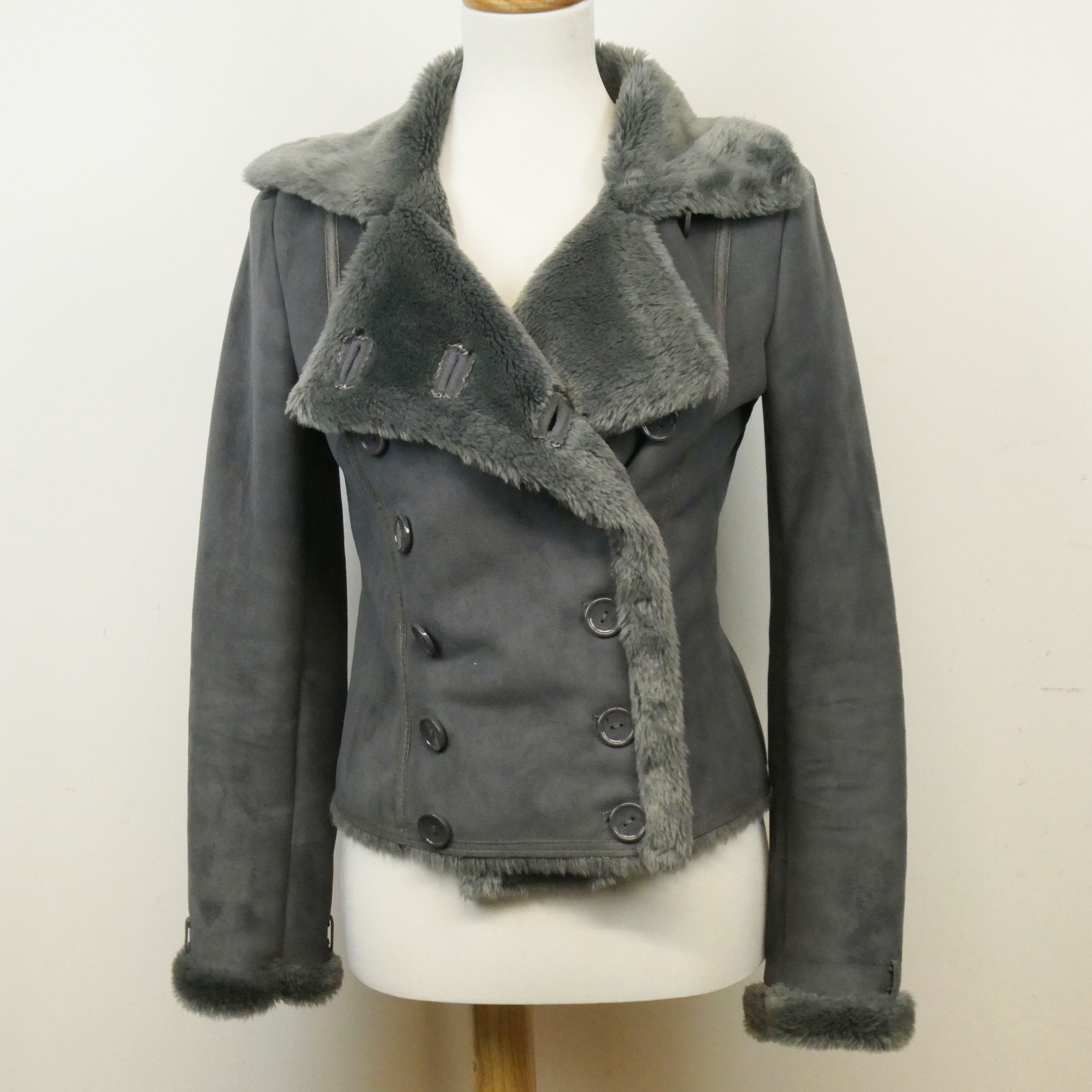 Balmain veste grise fourrure vintage - taille 36 - Photo 1