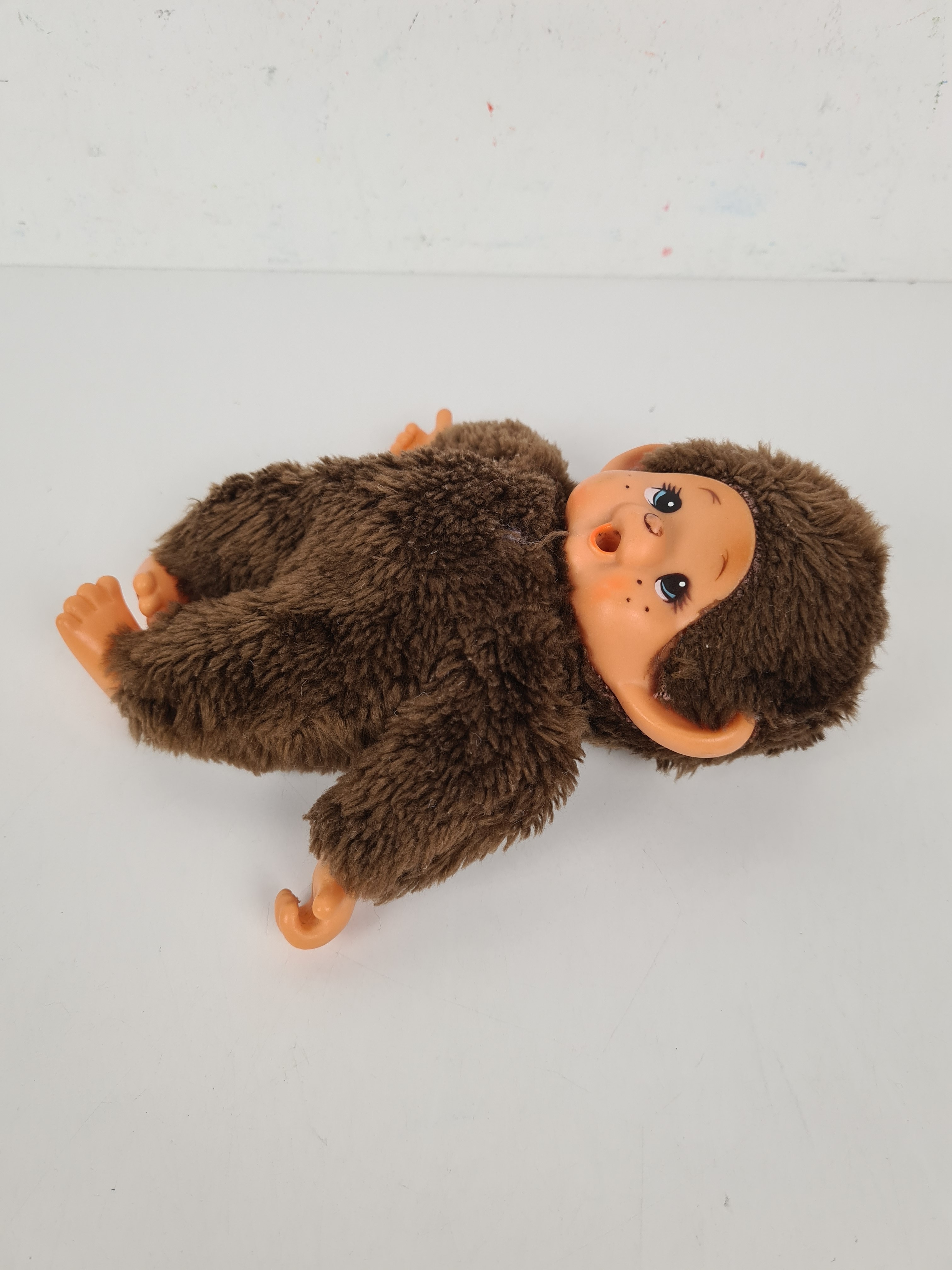 Ancienne Peluche Singe Magical Murphy noir veste jean année 80 Ancienne Peluche Singe Magical Murphy noir veste jean année 80