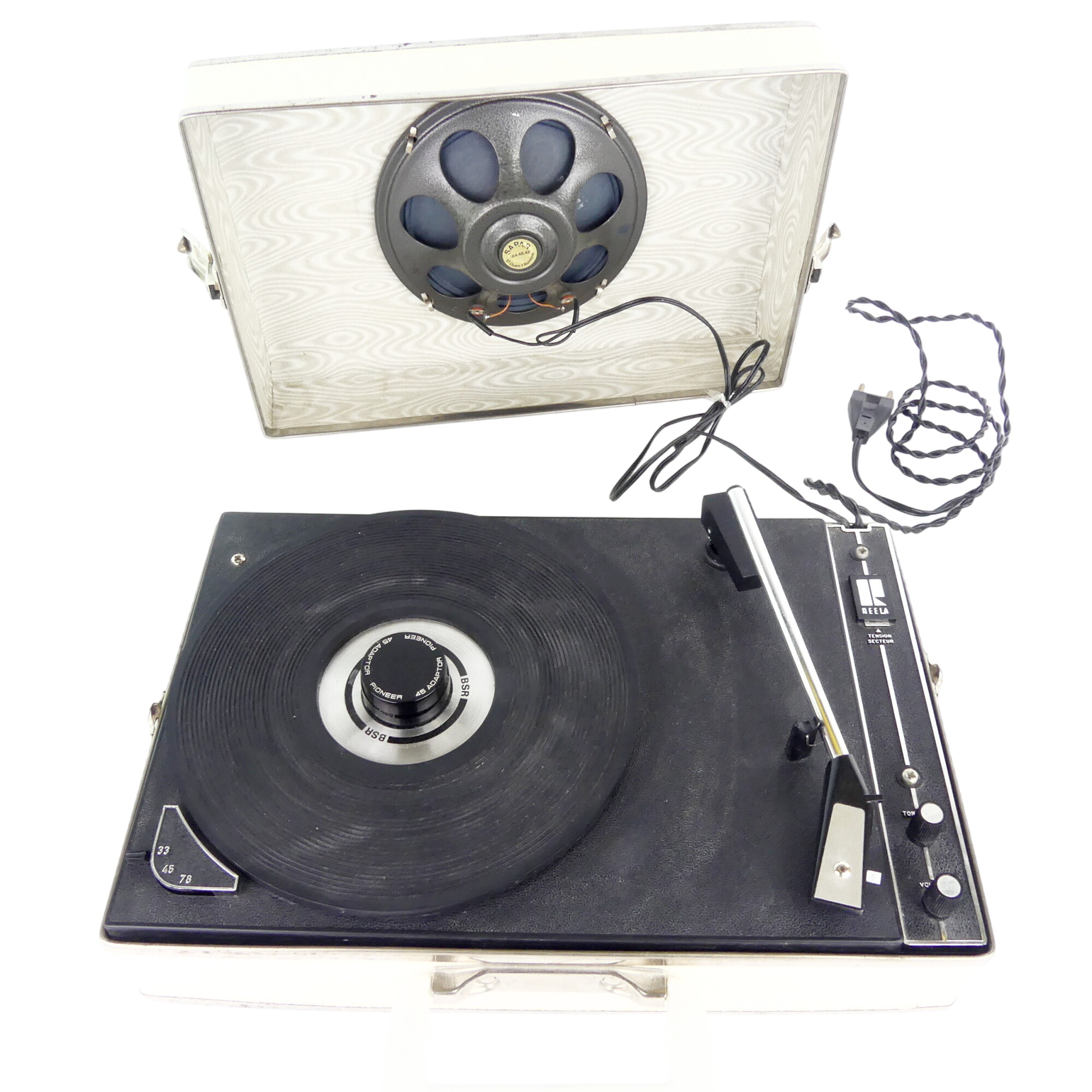 Platine vinyle Reela années 60 État correct -  reconditionné disponible sur Label Emmaüs