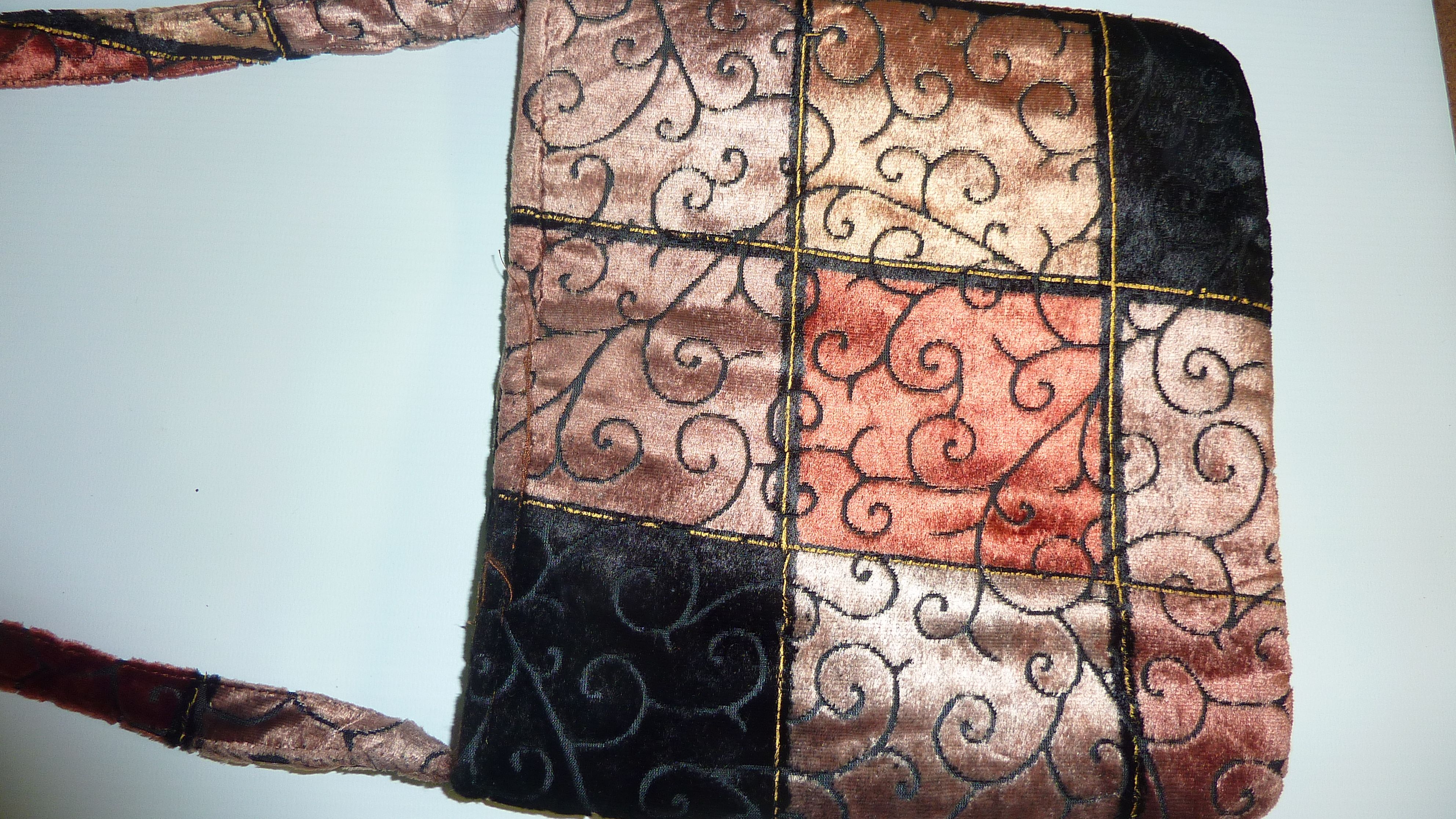 Sac bandouliere femme - Extérieure velours imprimé  - Image 2
