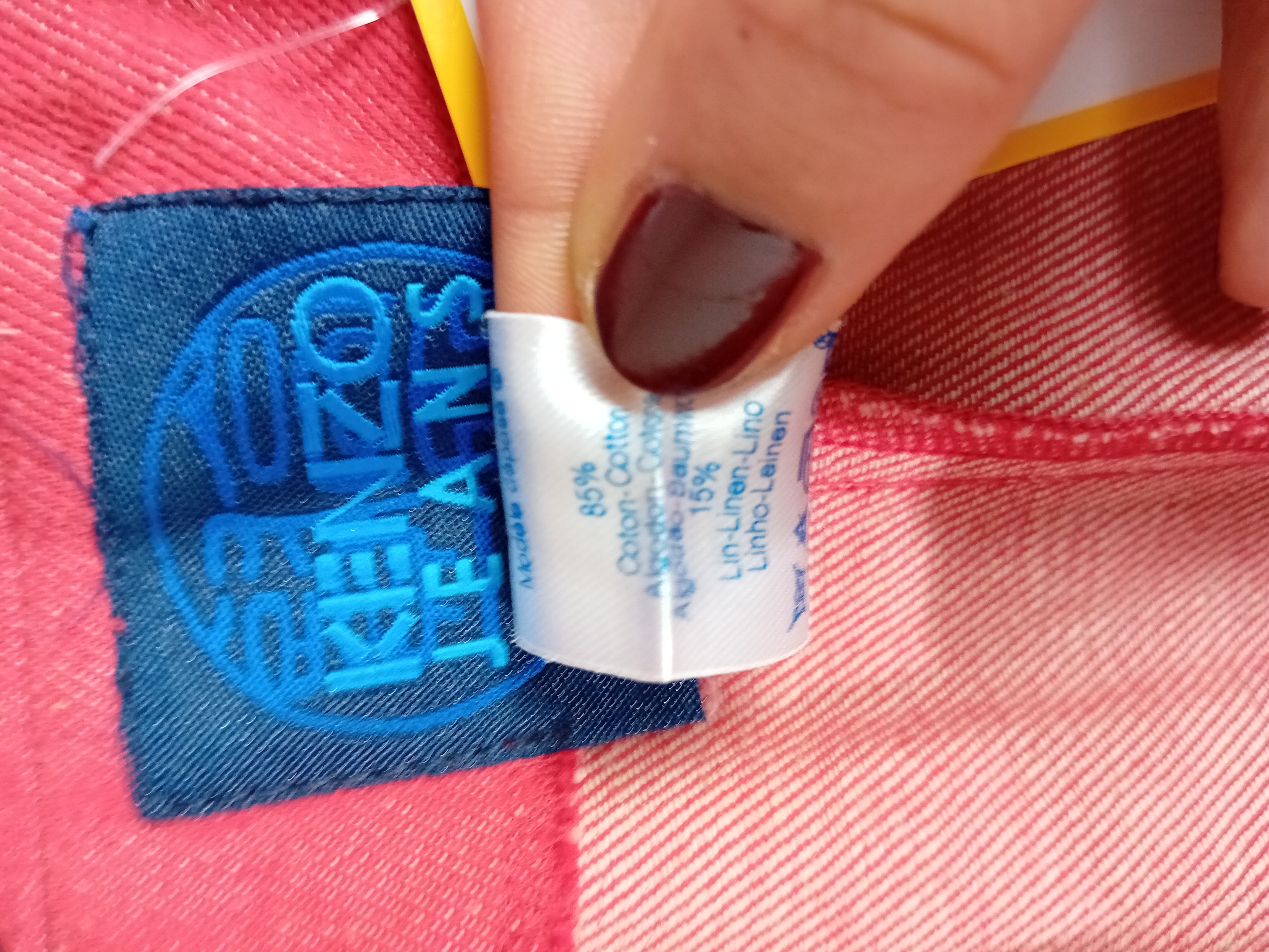 Veste rouge Kenzo jeans en coton et lin M 38 Très bon état - Vue 7 - 