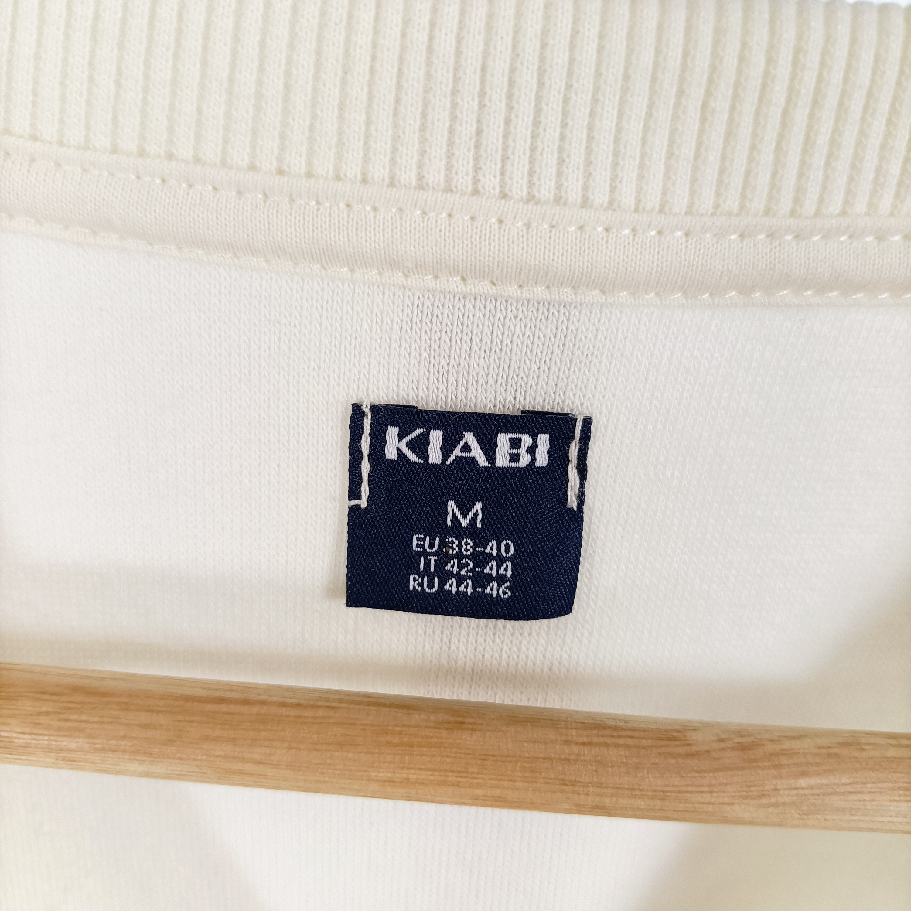 T-shirt écru col rond poche poitrine Éponge Kiabi coupe droite taille M coton polyester M - Photo 5