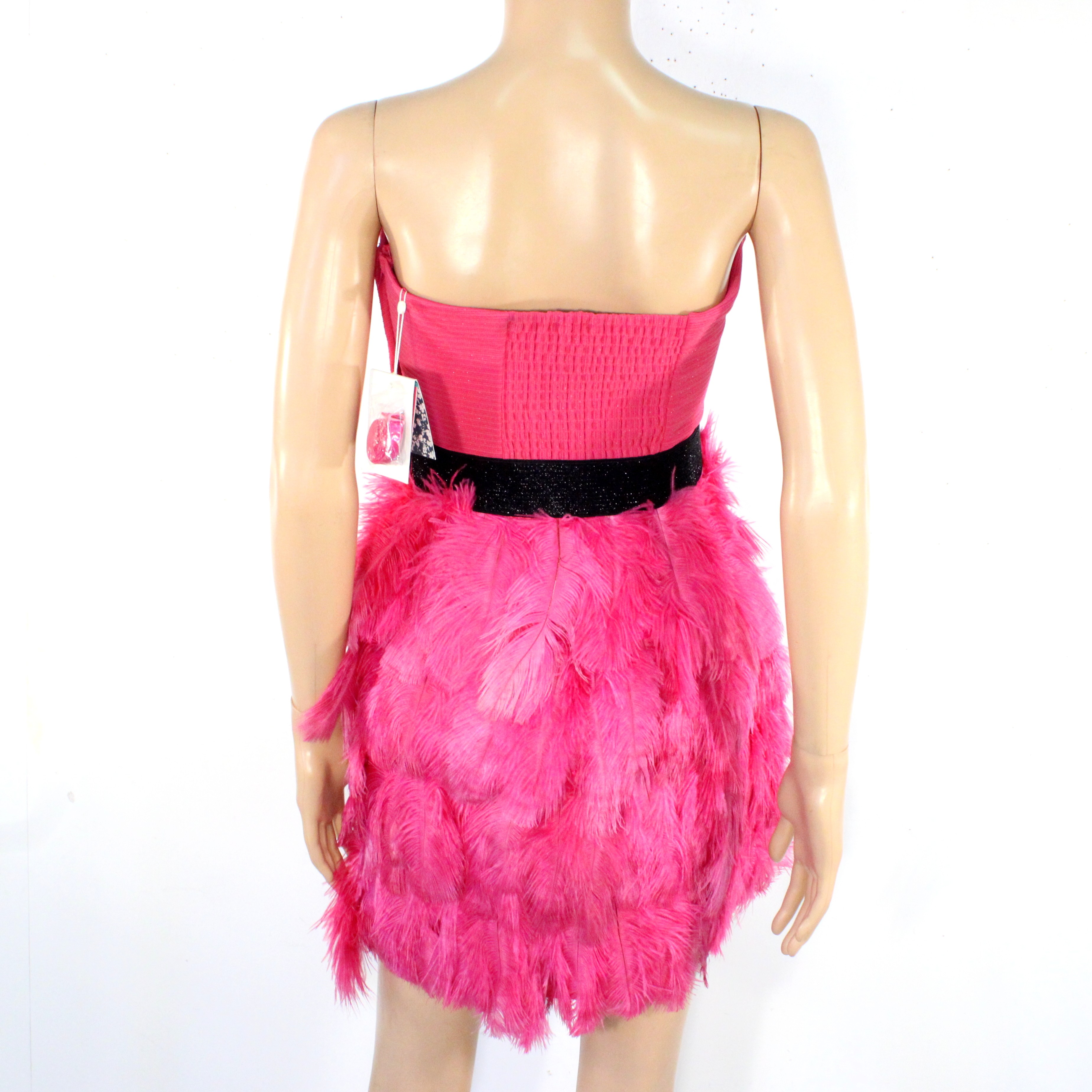 Robe Rose Fuchsia A Plumes NAF NAF Taille 38 - Photo 1
