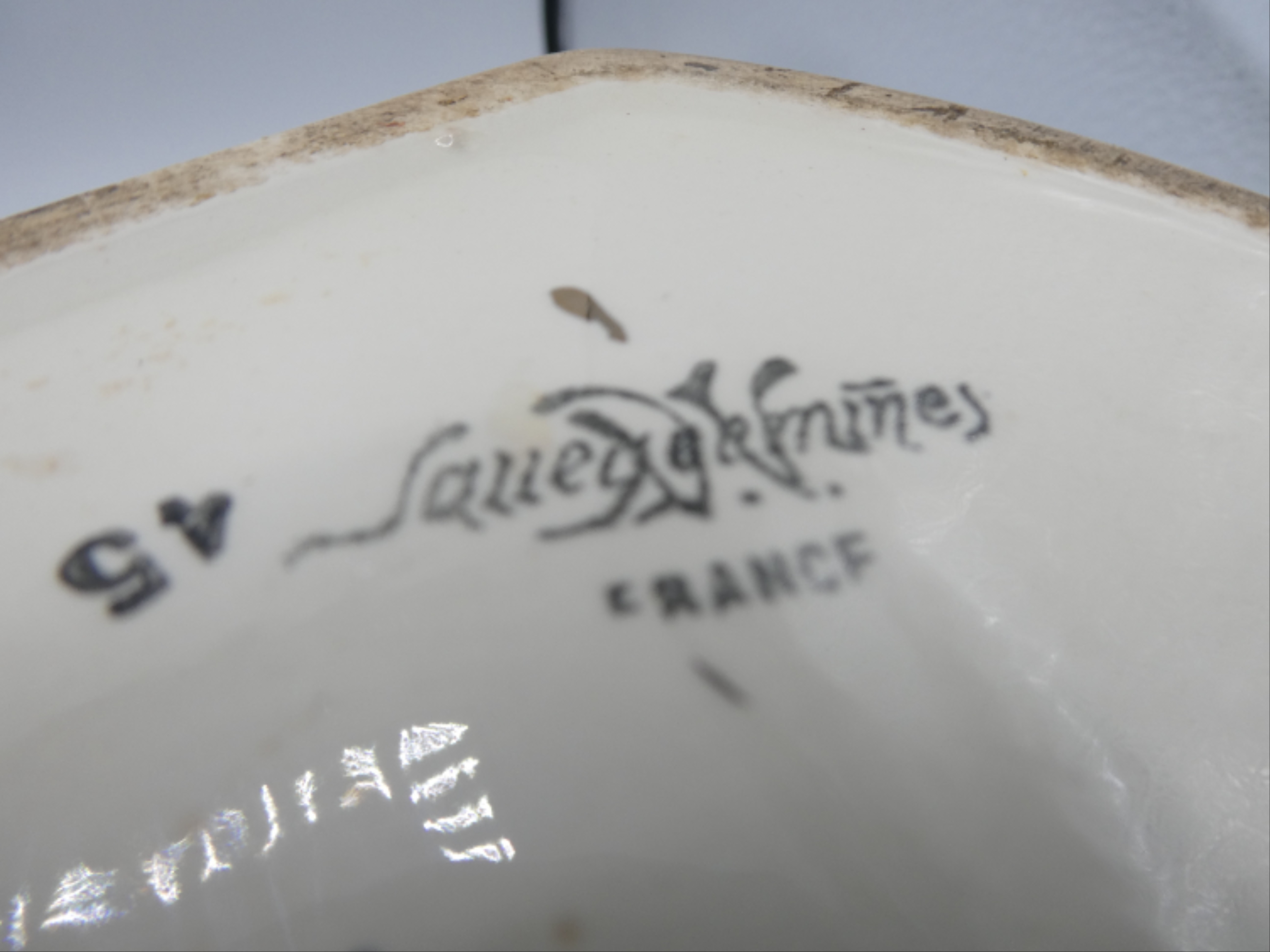 Sarreguemines - Pot à épices sucre en faïence en motif fleuri - Photo 8