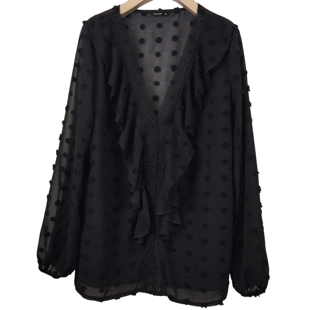 Acheter Shein curve oxl - blouse noire à motifs 100% polyester - Taille 46 ( estimée) Très bon état - 10,00 € Shein curve oxl - blouse noire à motifs 100% polyester - Taille 46 ( estimée) Très bon état - reconditionné disponible sur Label Emmaüs
