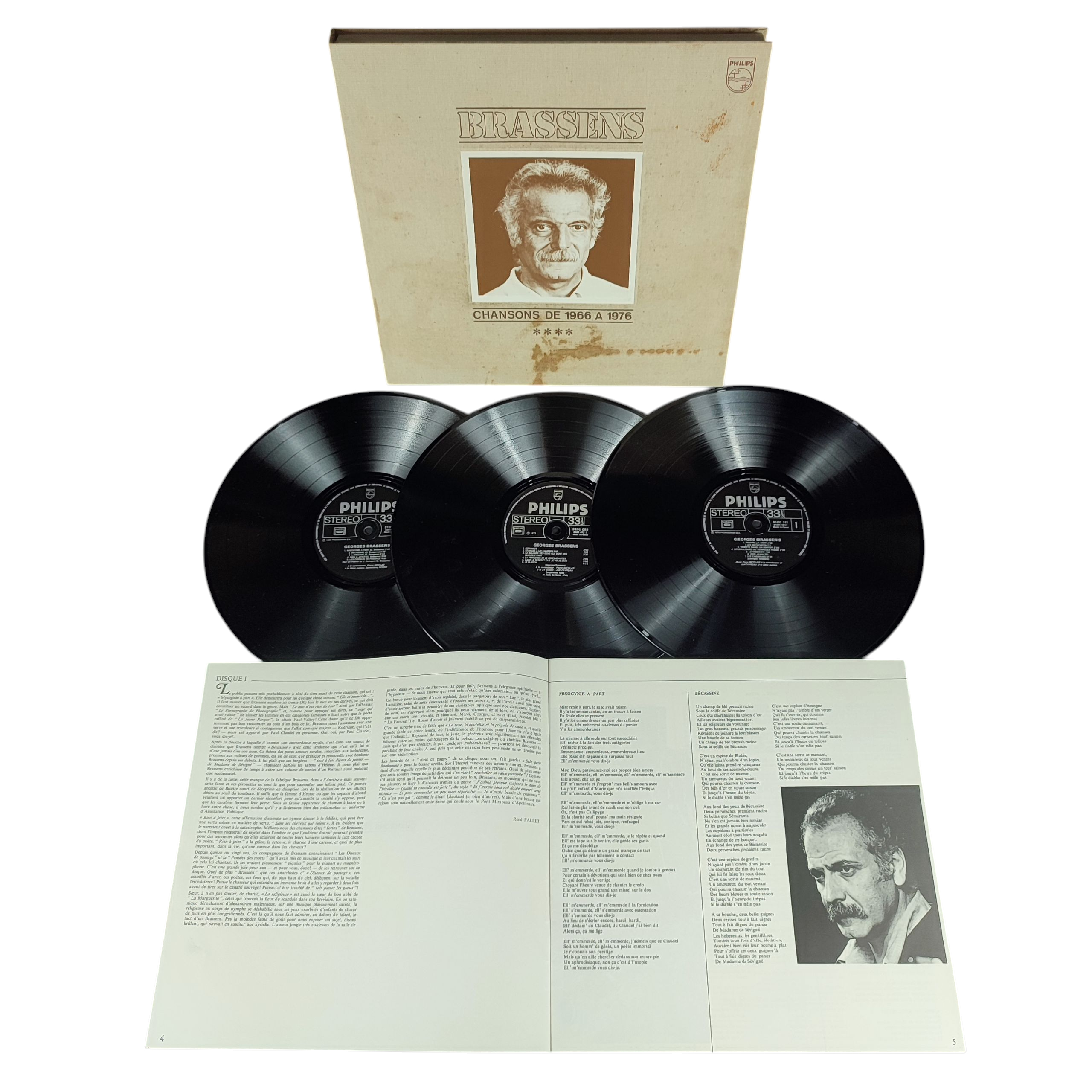 Voir photo 9 de 4 coffrets disques vinyles BRASSENS 1952 à 1976 4 coffrets disques vinyles BRASSENS 1952 à 1976 État correct - Vue 9 -
