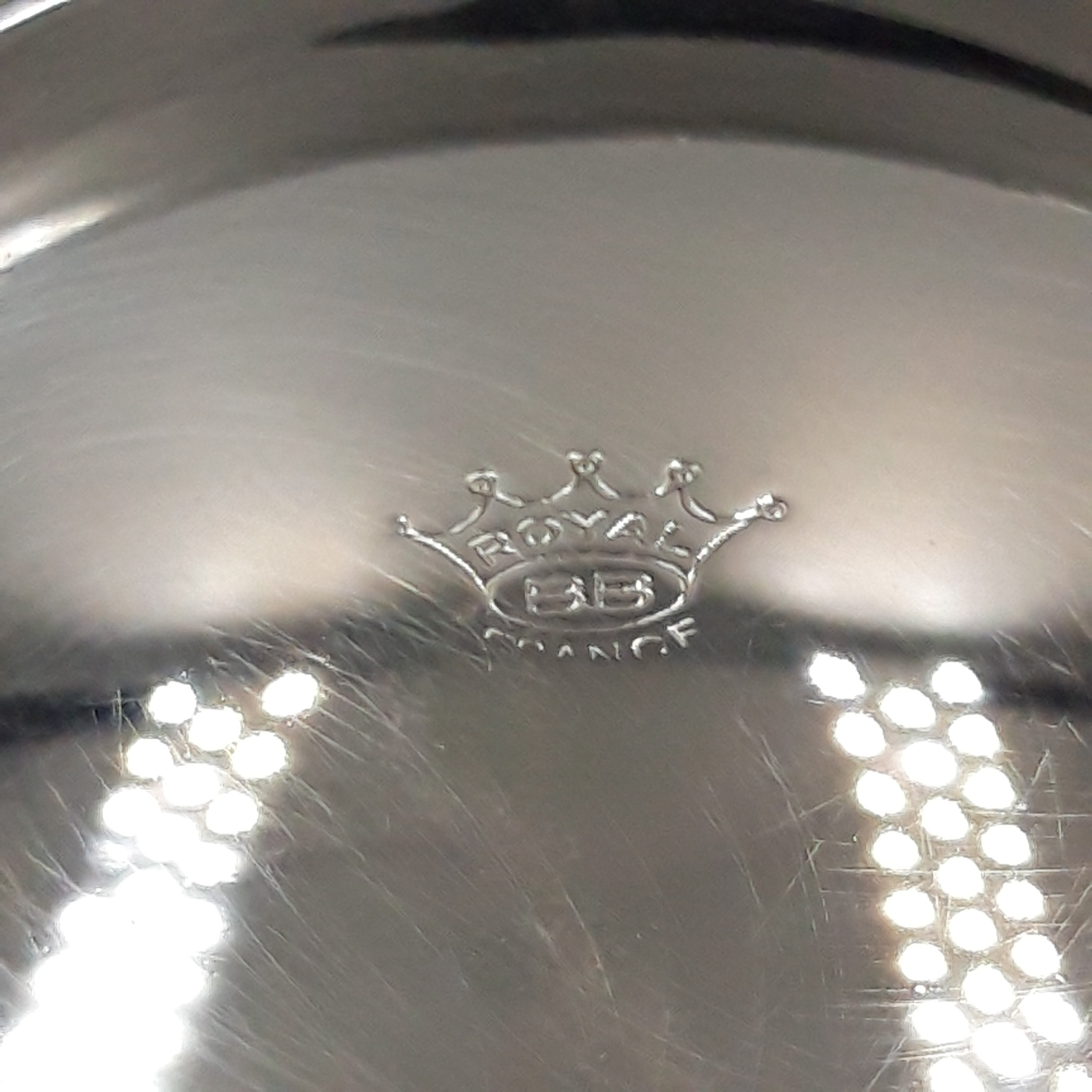 Plat en inox orfèvre Bouillet Bourdelle - Bon état - Photo 5