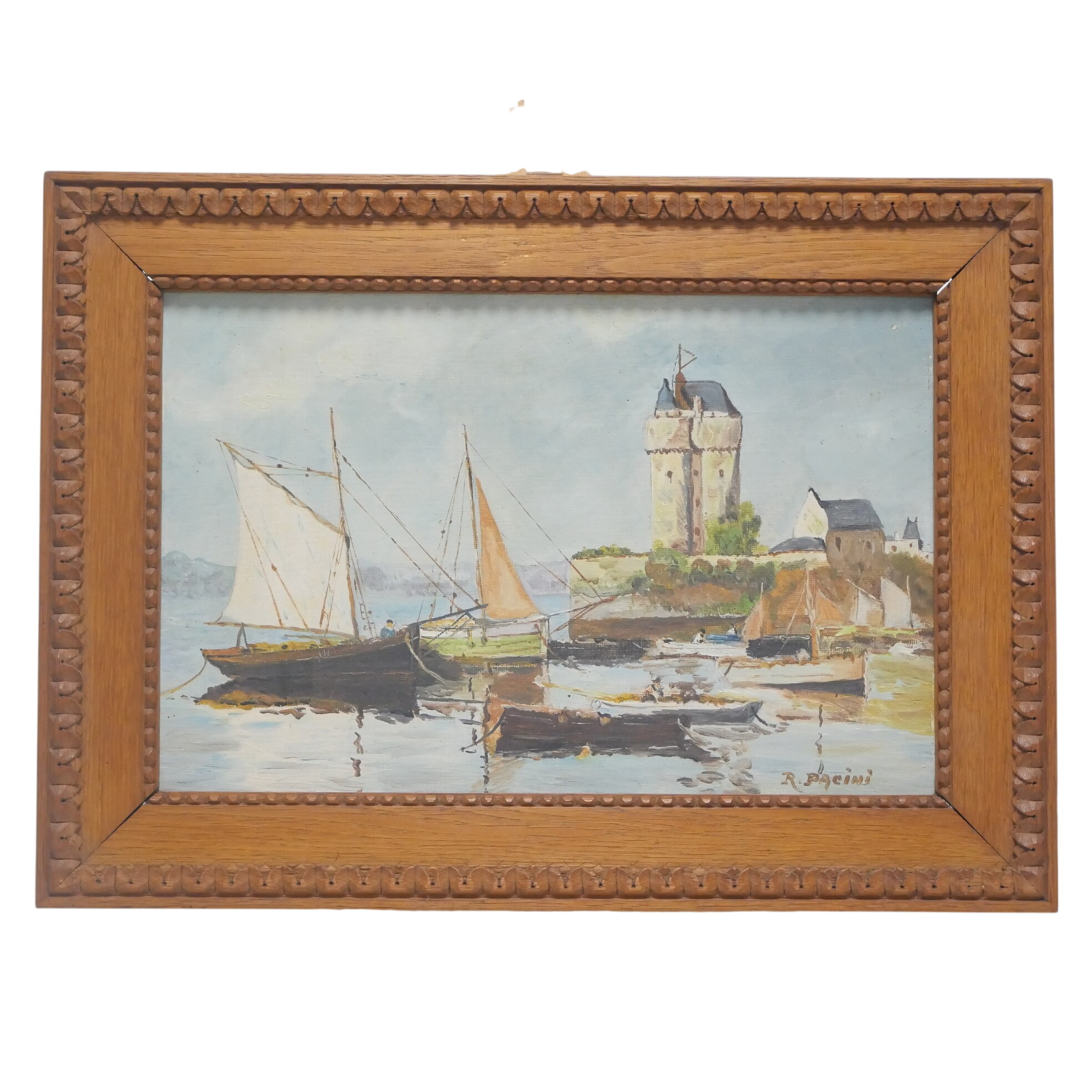 Acheter Tableau "Le Port de Pêche à Saint-Servant"- R. Pacini (XXe) Bon état - 49,00 € Tableau "Le Port de Pêche à Saint-Servant"- R. Pacini (XXe) Bon état - reconditionné disponible sur Label Emmaüs