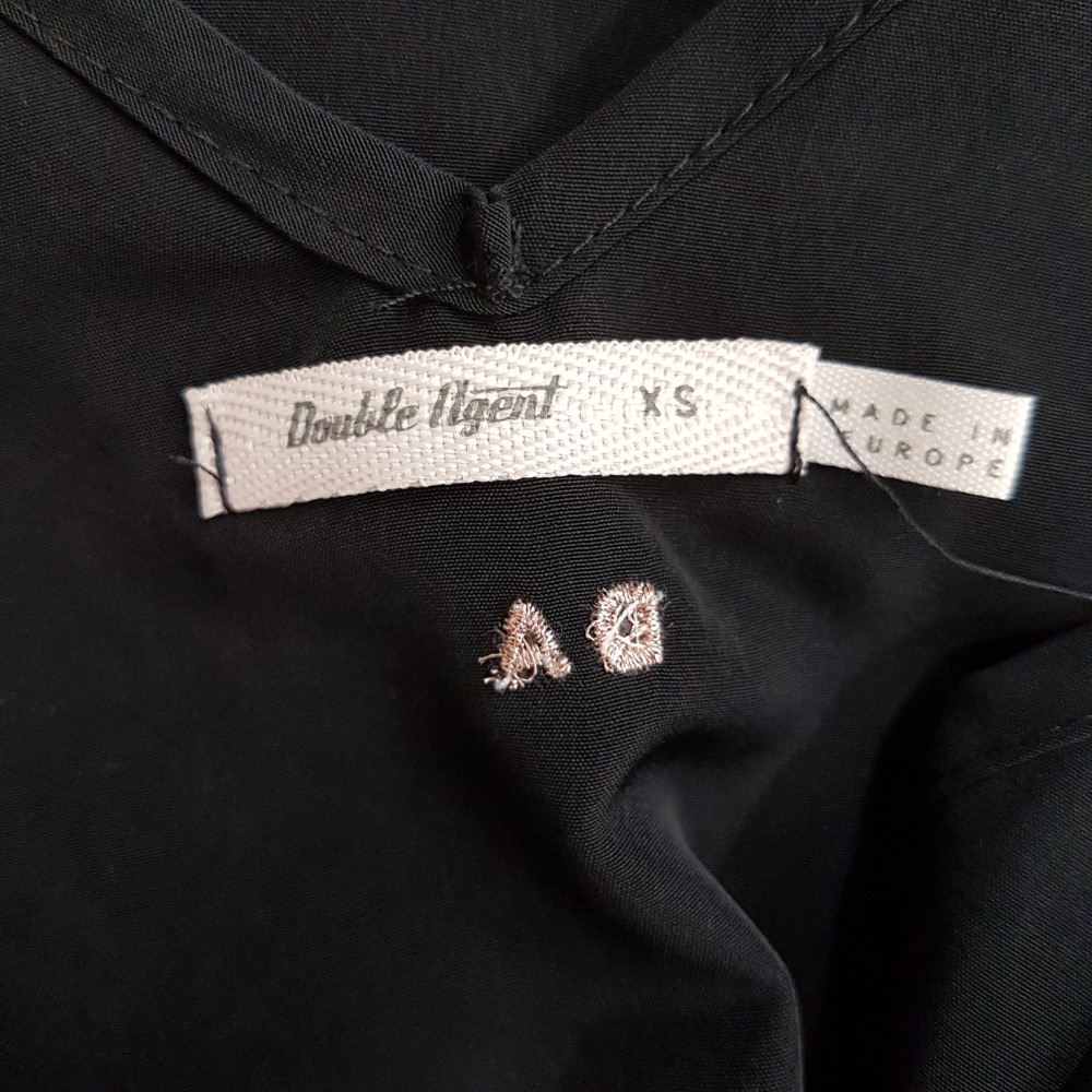 Robe longue noire à fines bretelles - DOUBLE AGENT - Taille XS  - Vue 7 - 