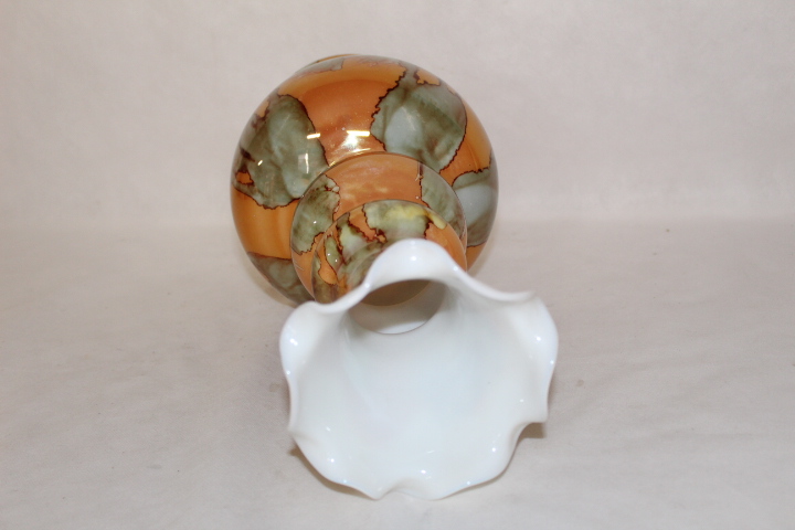 Vase soliflore en verre style opaline  Très bon état - Vue 4 - 